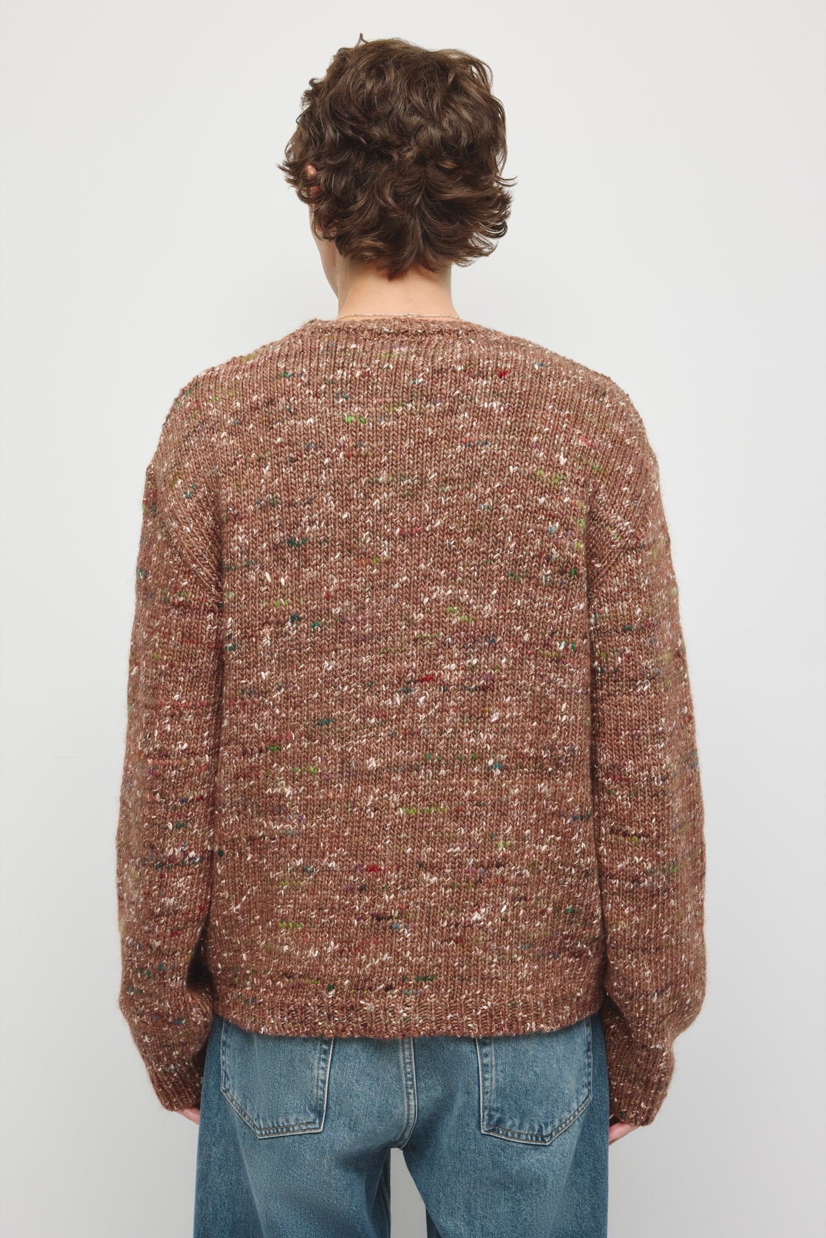Men's Sahran Crewneck Sweater in Mahogany