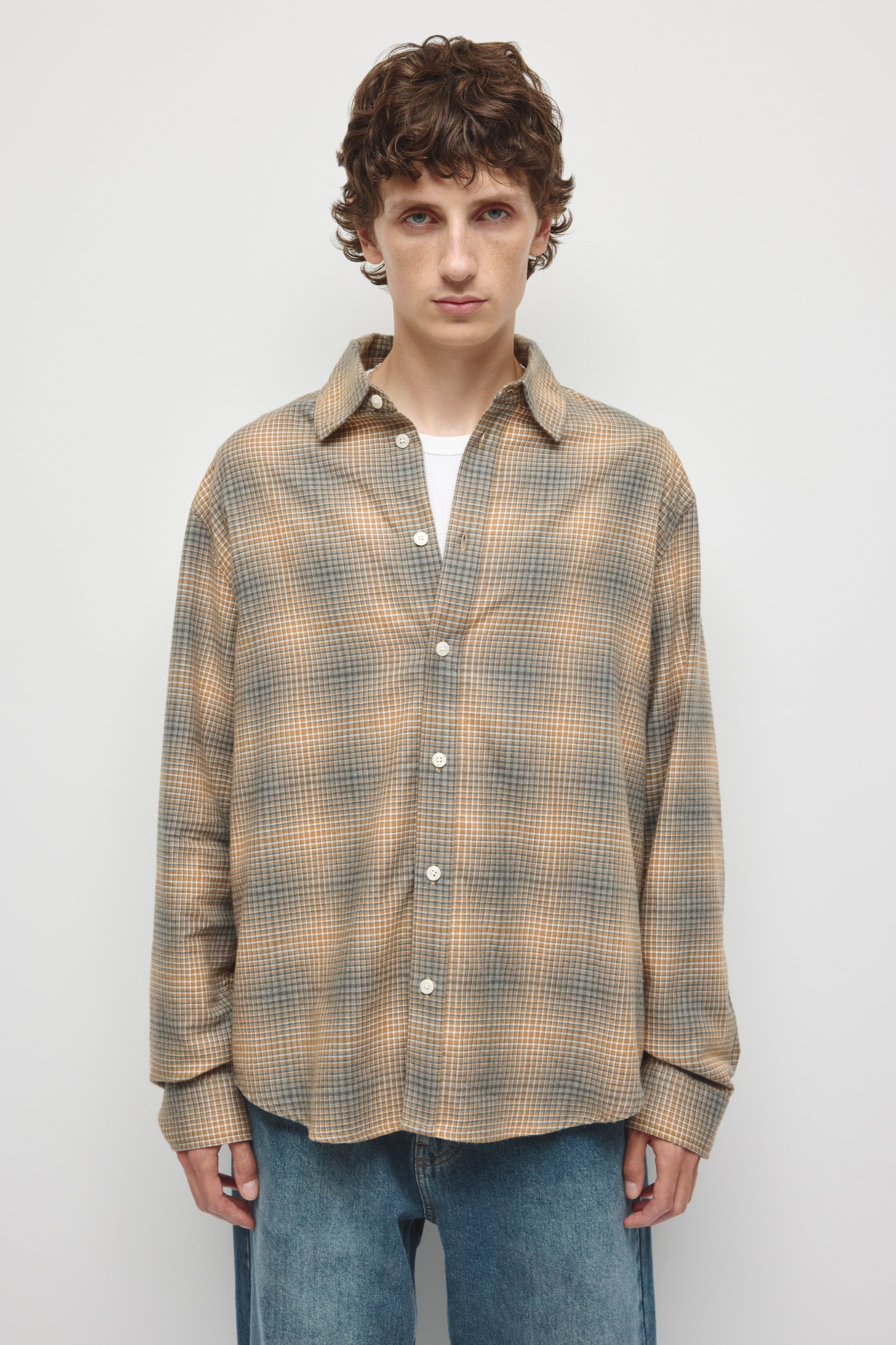 Men's Shadow Plaid Shirt in Persimmon Plaid