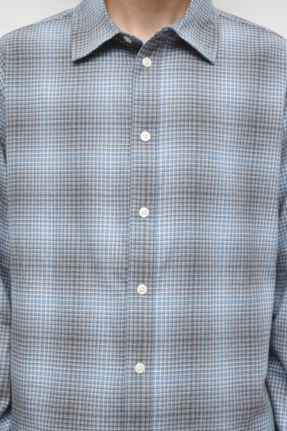 Men's Shadow Plaid Shirt in Winter Sky Plaid