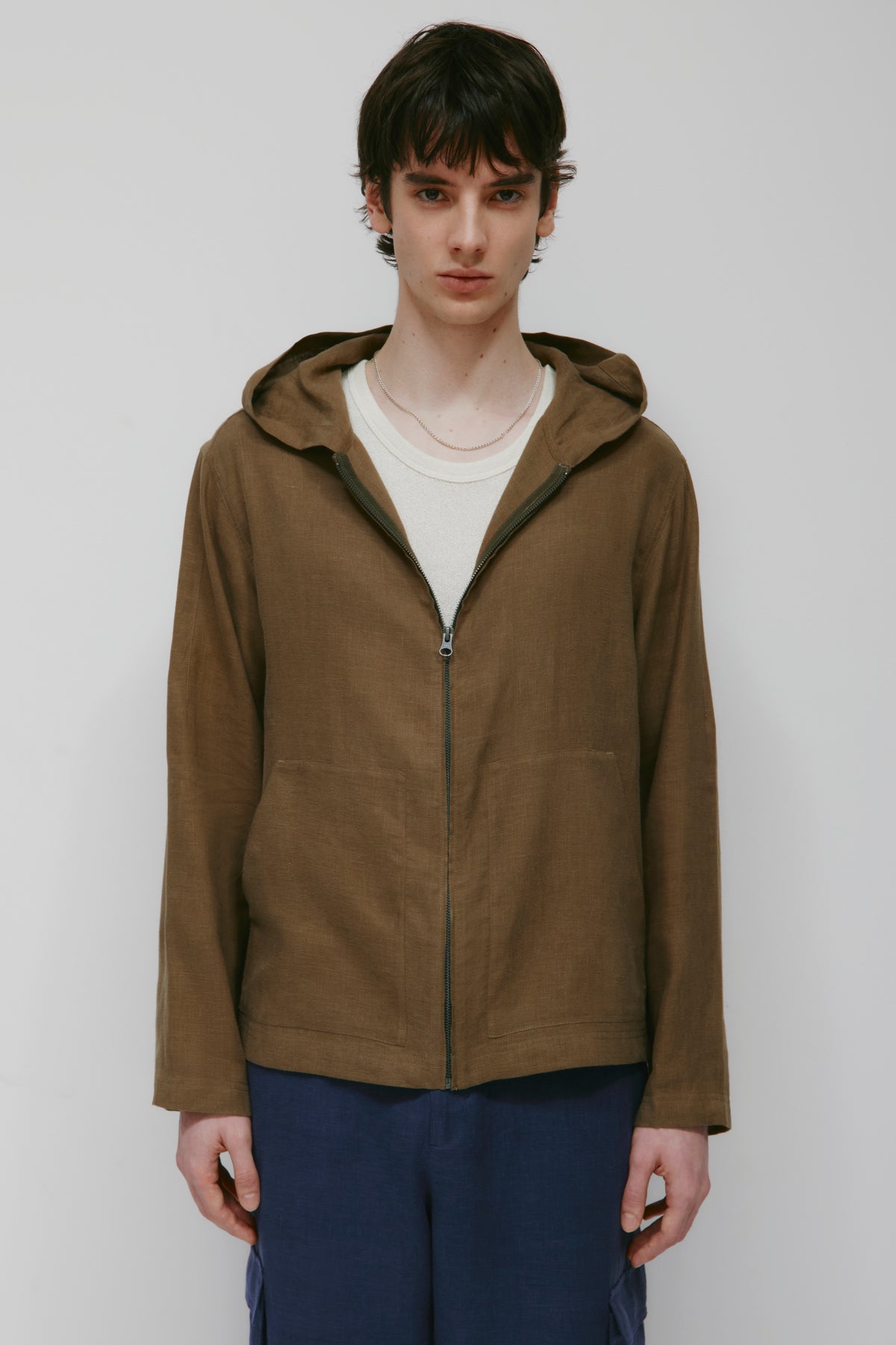 Hoodie Sila Linen pour Homme en teck