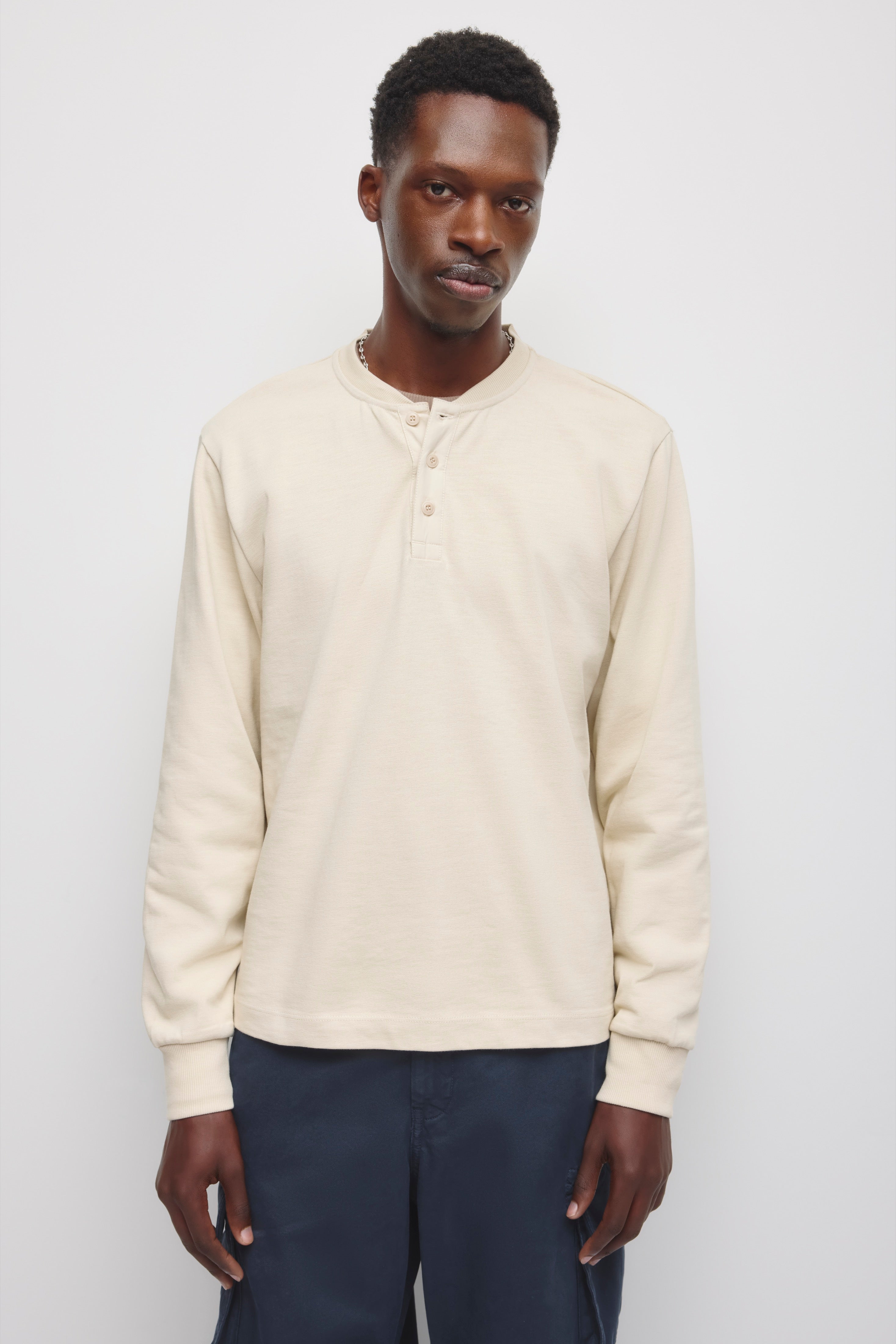 Henley Slub pour homme en bouleau