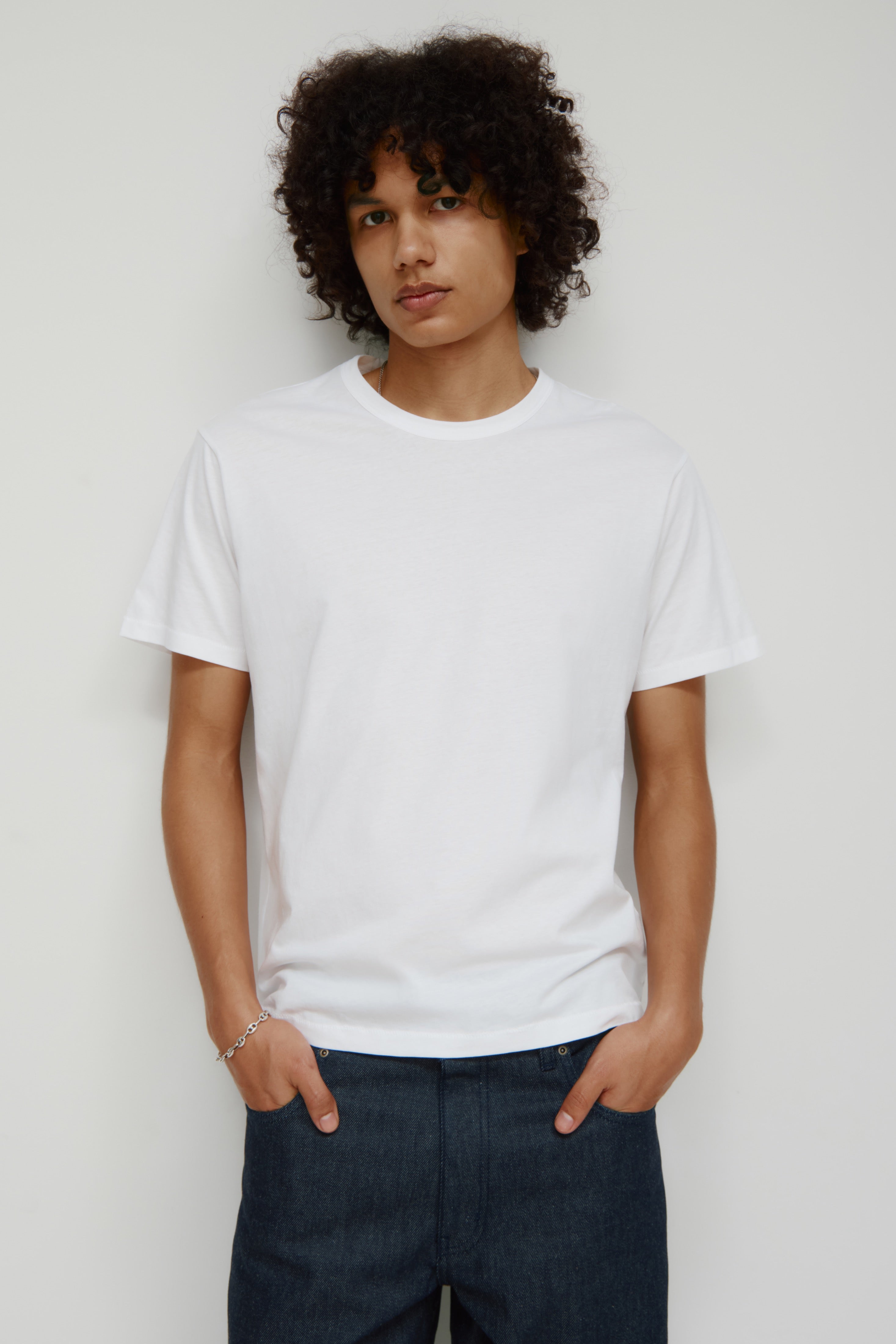 Men's Superfine Crew in White