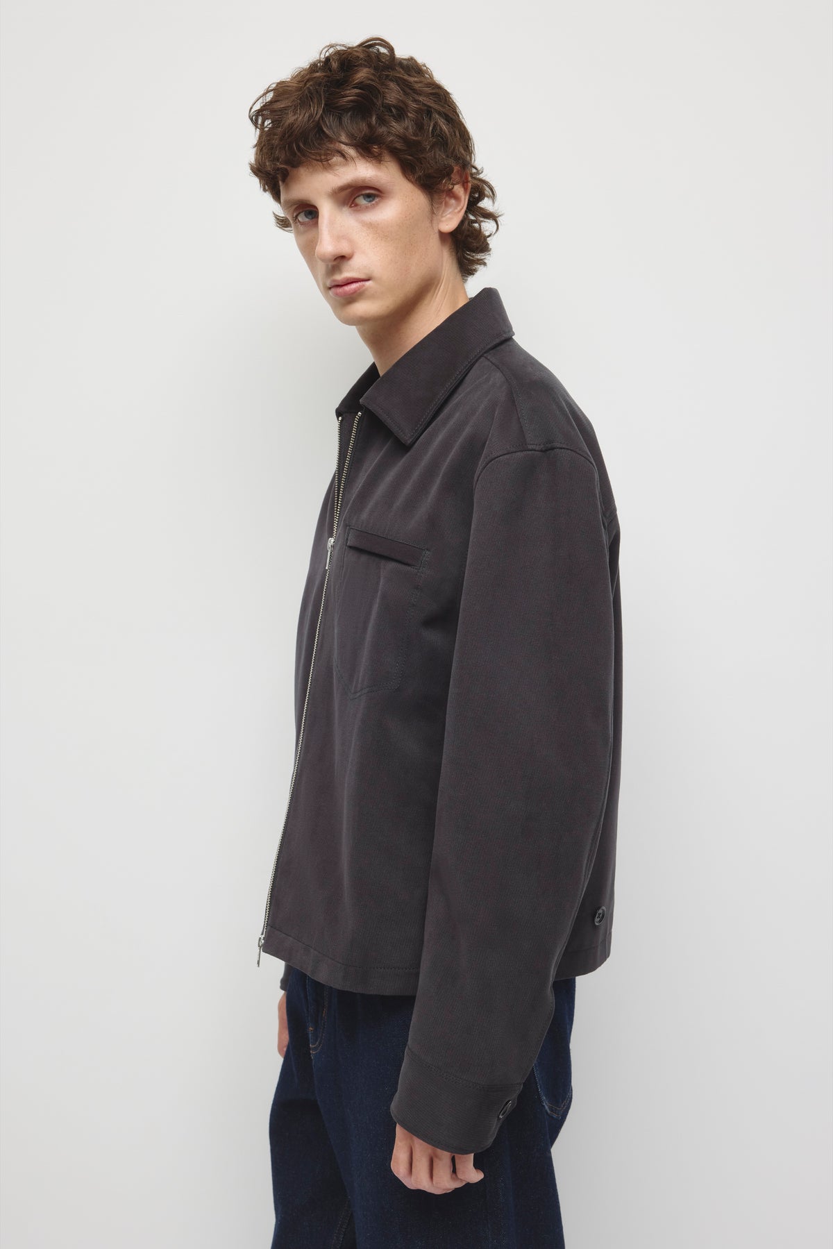 Men's Twill Jacket in Black