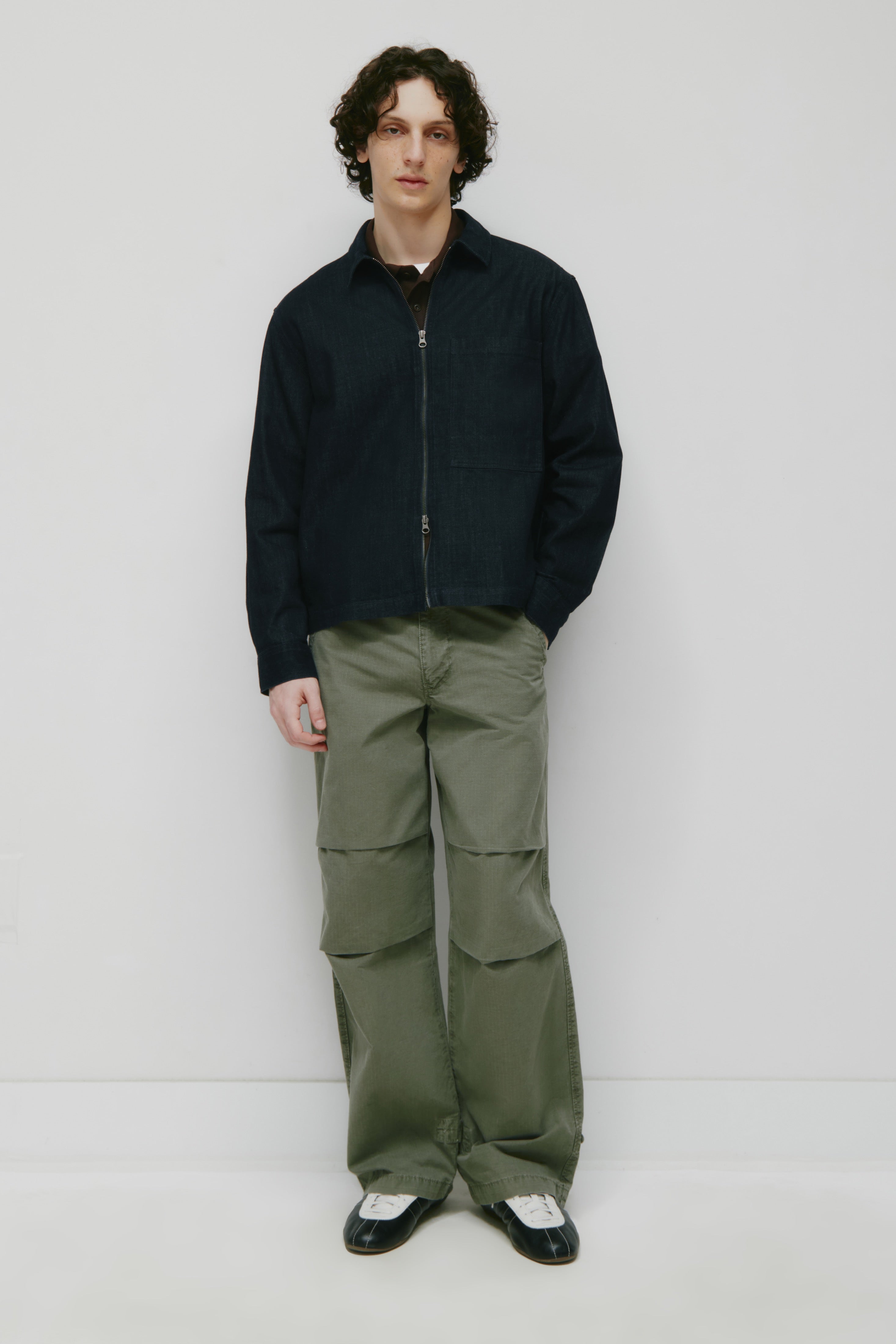 Chemise à fermeture éclair Yafi pour homme en rincez