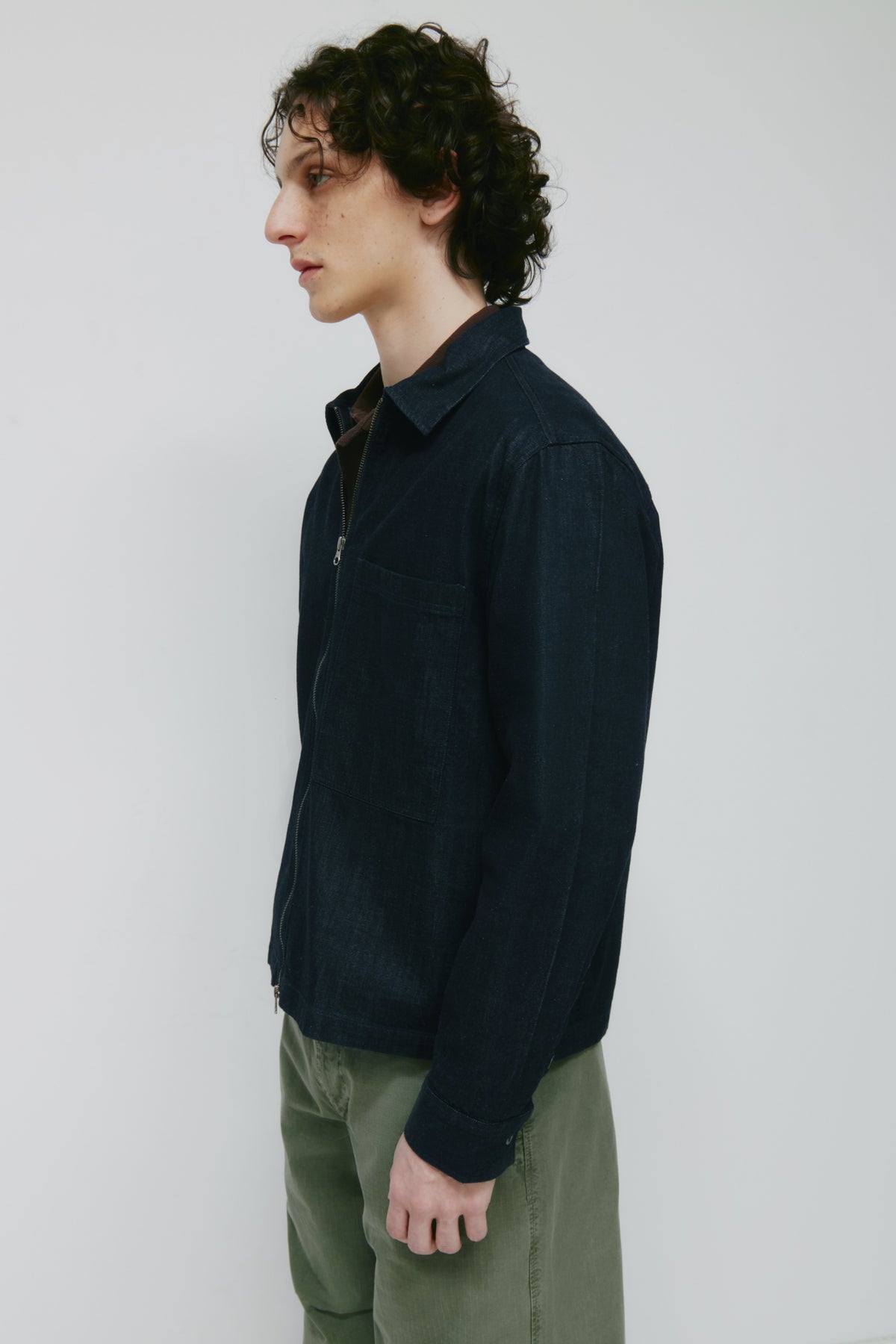 Chemise à fermeture éclair Yafi pour homme en rincez