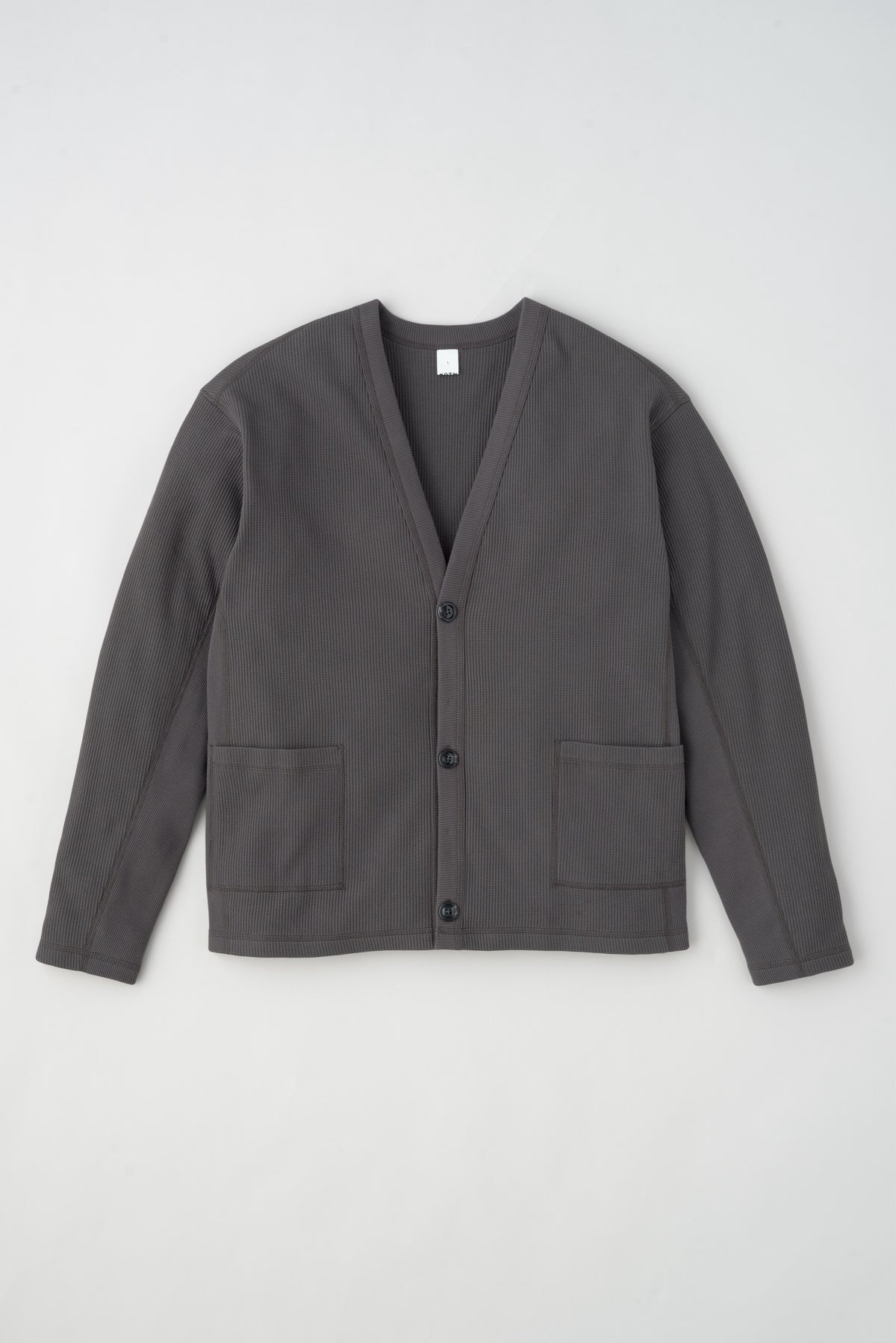 Atlas Waffle Cardigan in Beluga