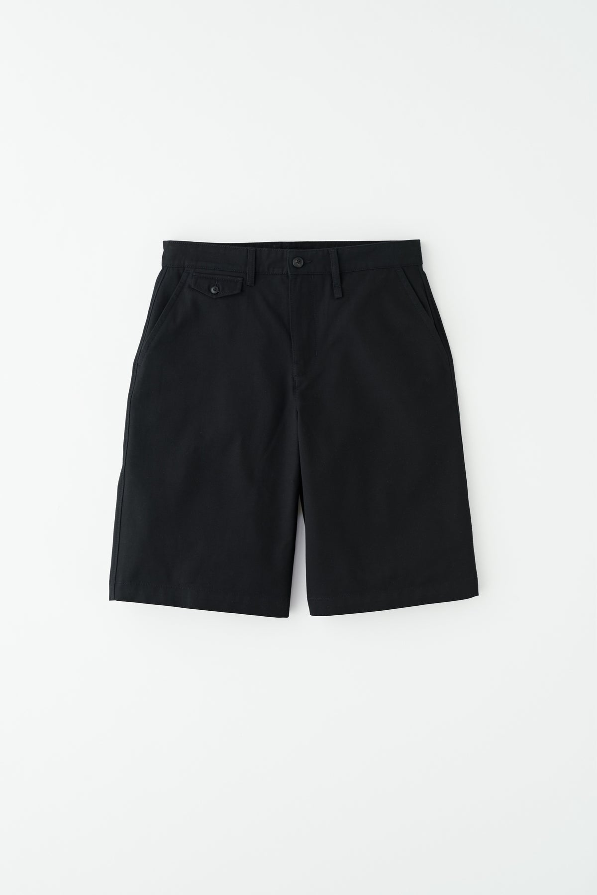 Twill Bermuda Shorts in Black