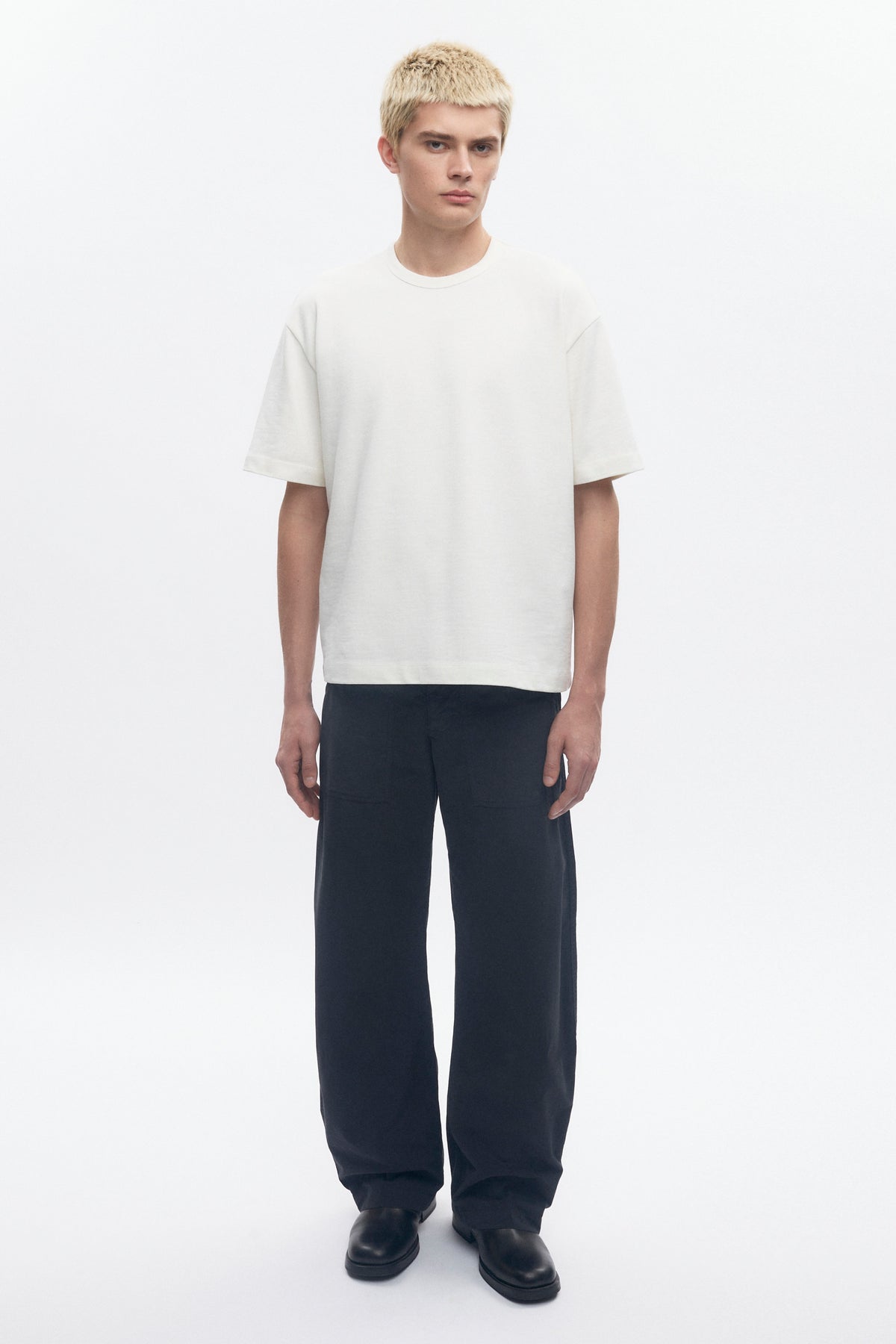 T-shirt Box Slub pour homme en guimauve