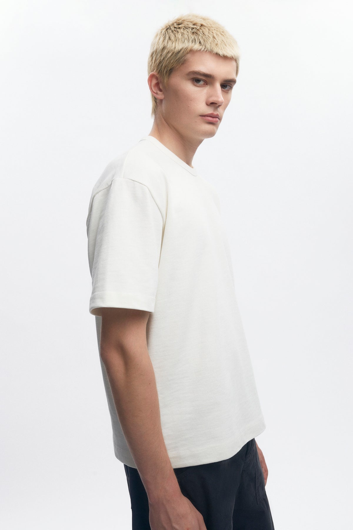 T-shirt Box Slub pour homme en guimauve