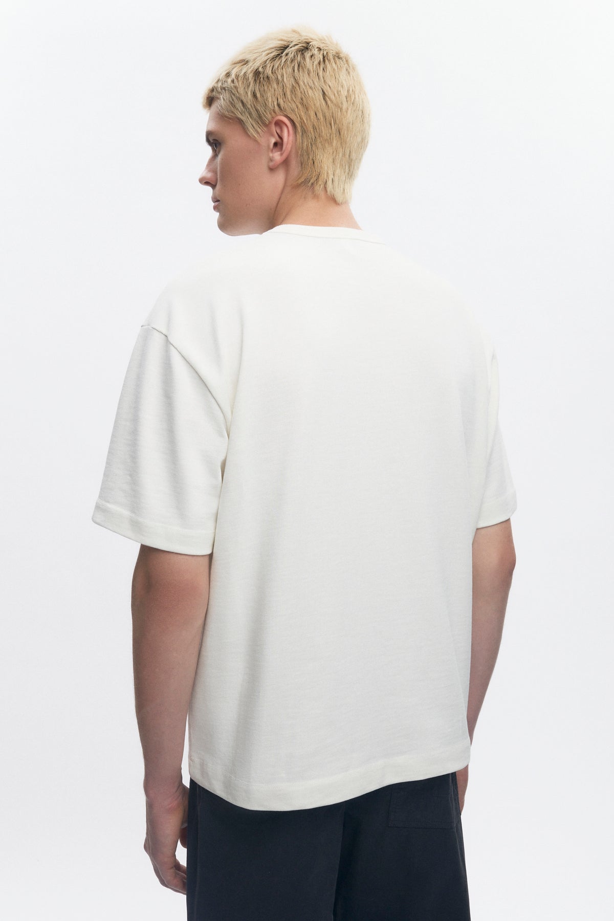 T-shirt Box Slub pour homme en guimauve