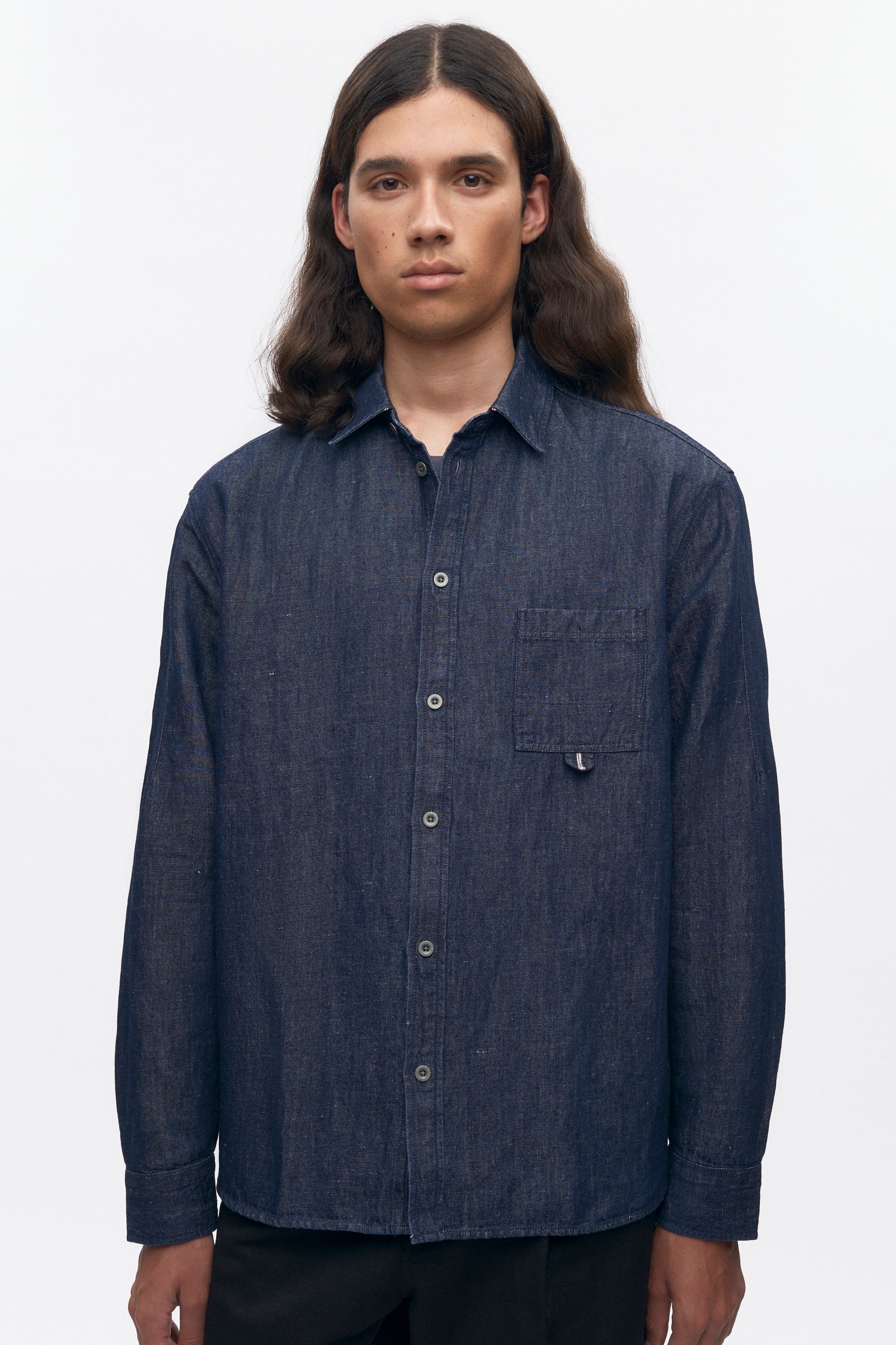 Chemise en chambray pour homme en rincez