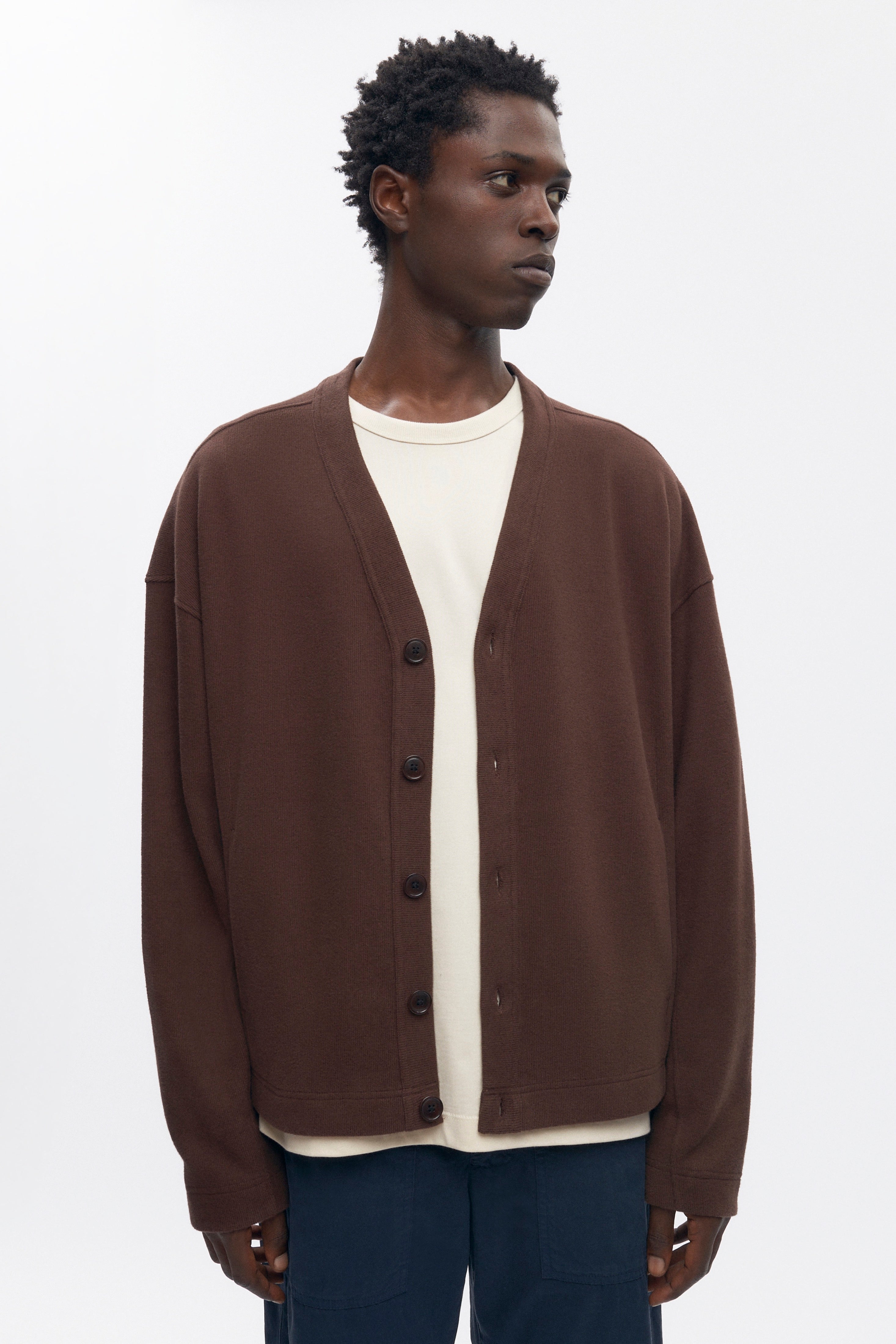 Cardigan confortable pour homme en graine de café