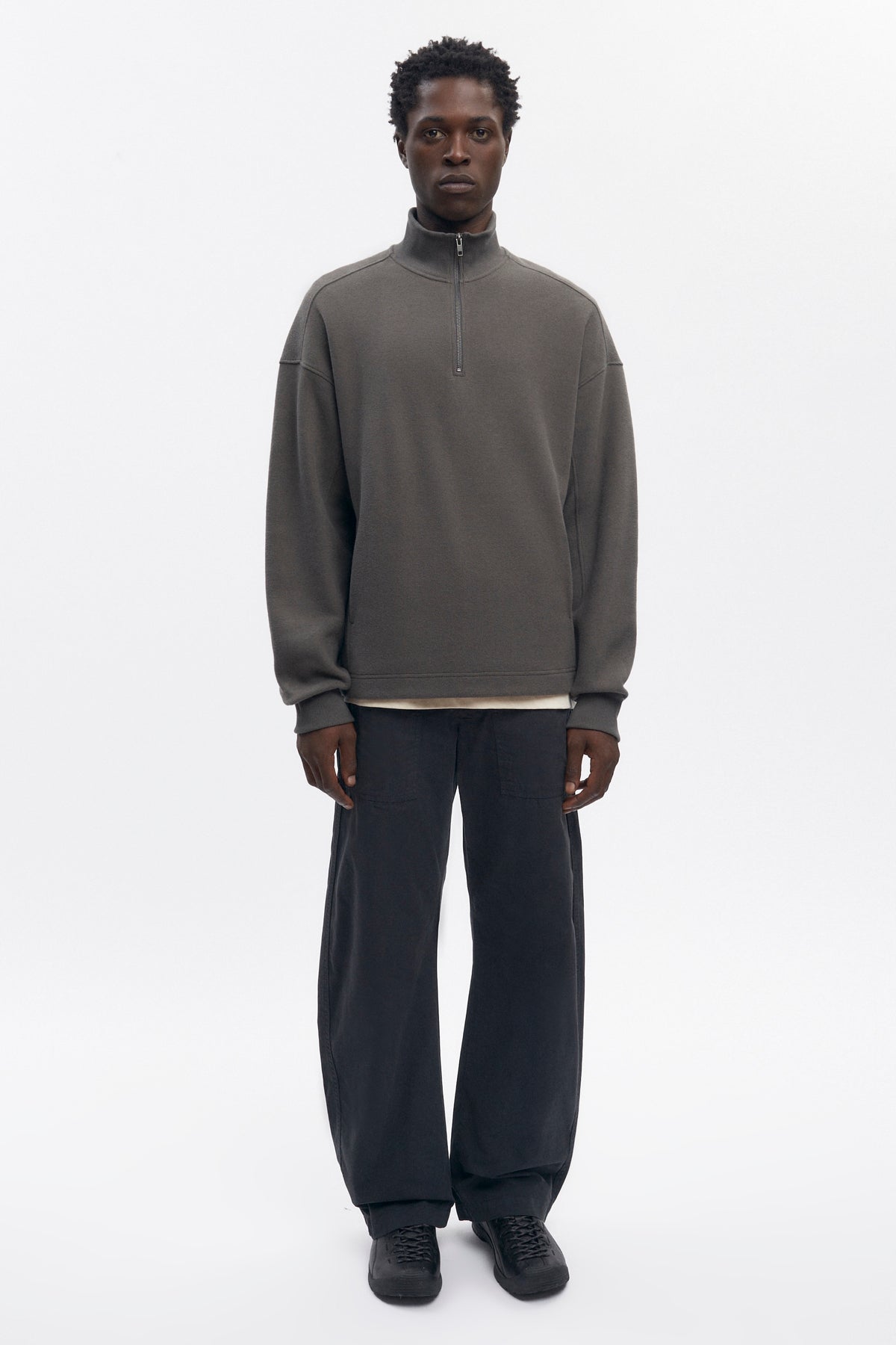 Men's Cozy Quarter Zip in Beluga