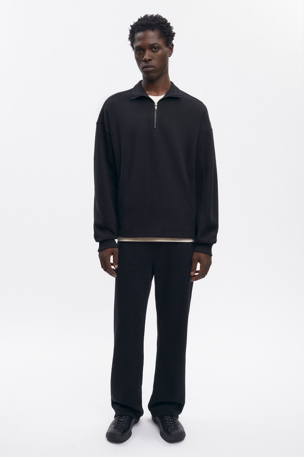 Men's Cozy Quarter Zip in Black
