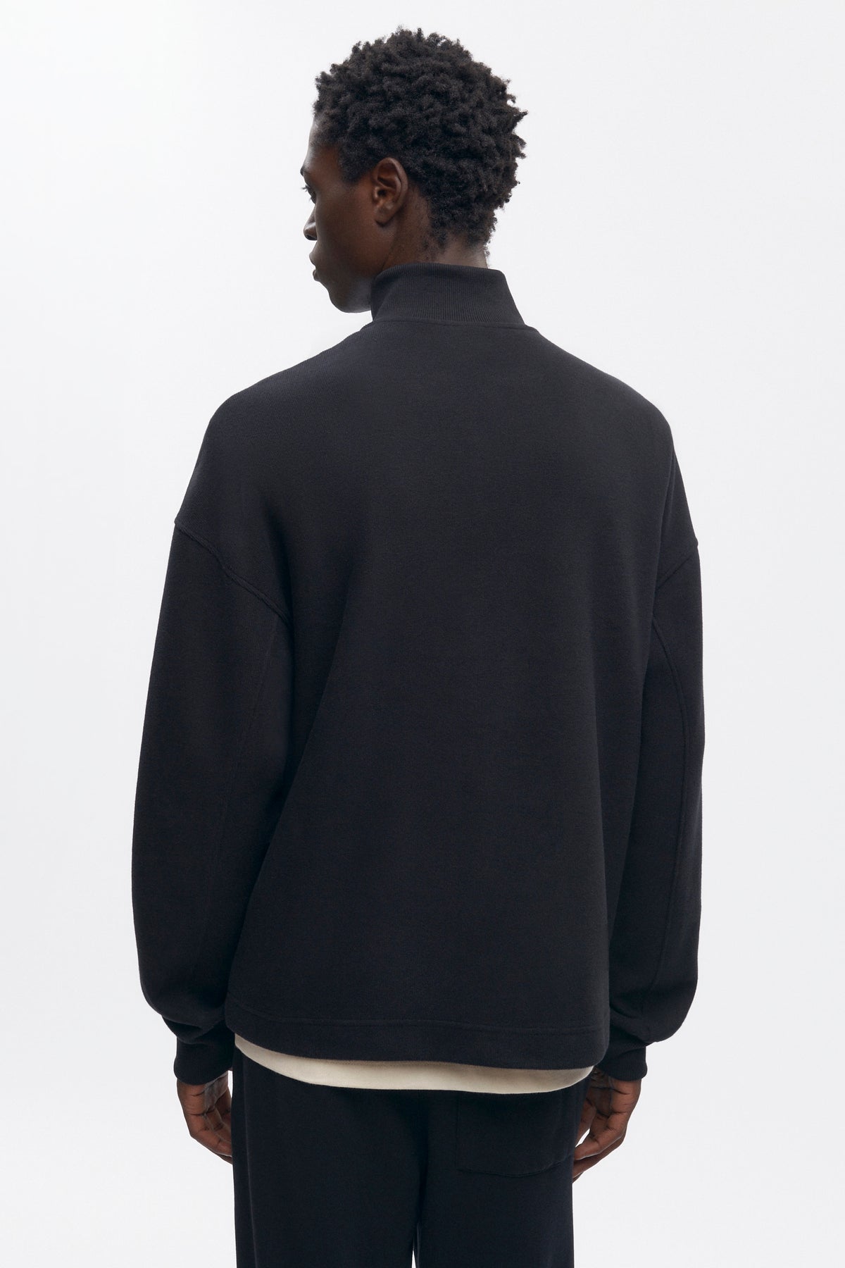 Men's Cozy Quarter Zip in Black