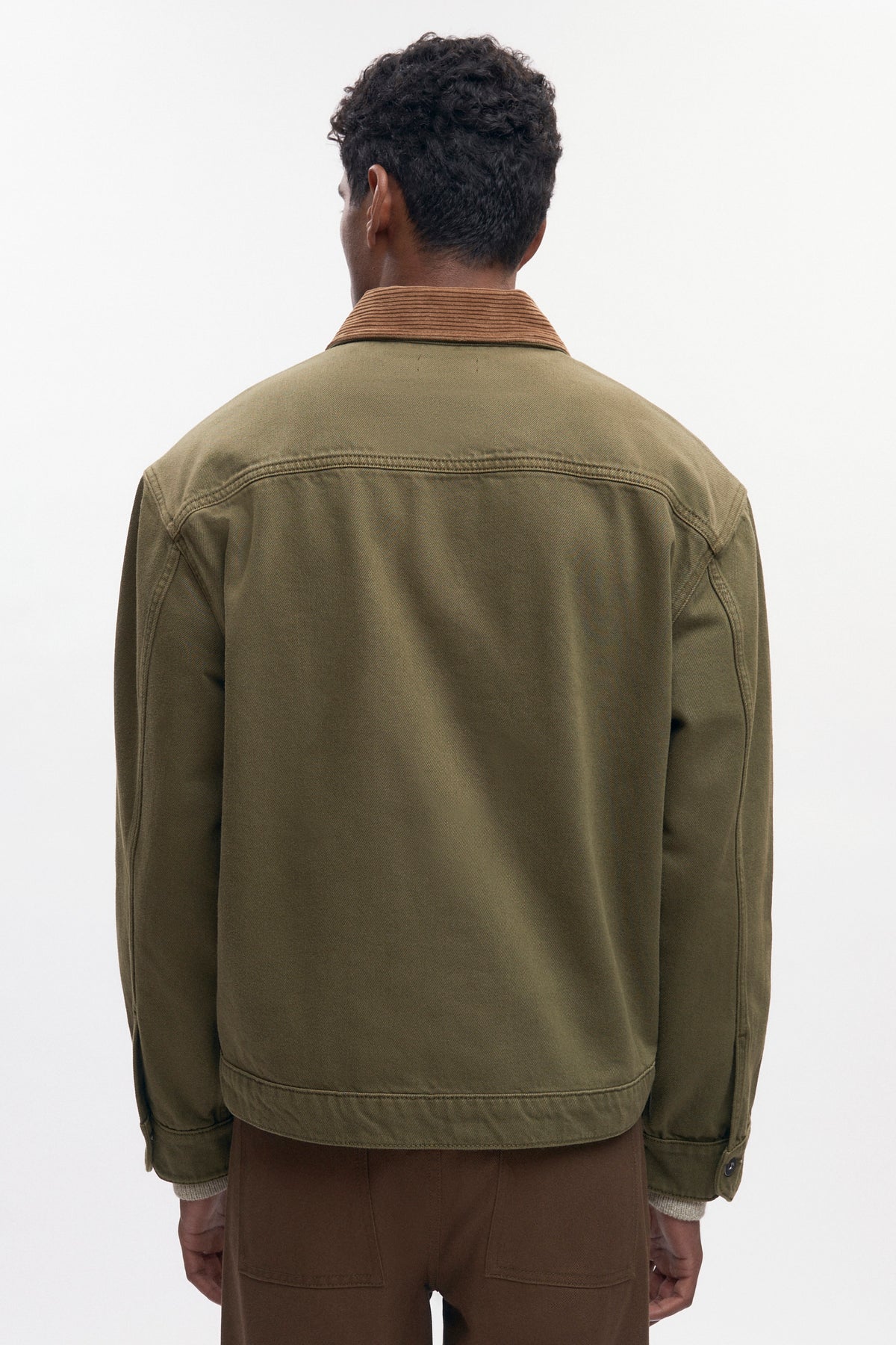 Men's Denim Overshirt in Olive