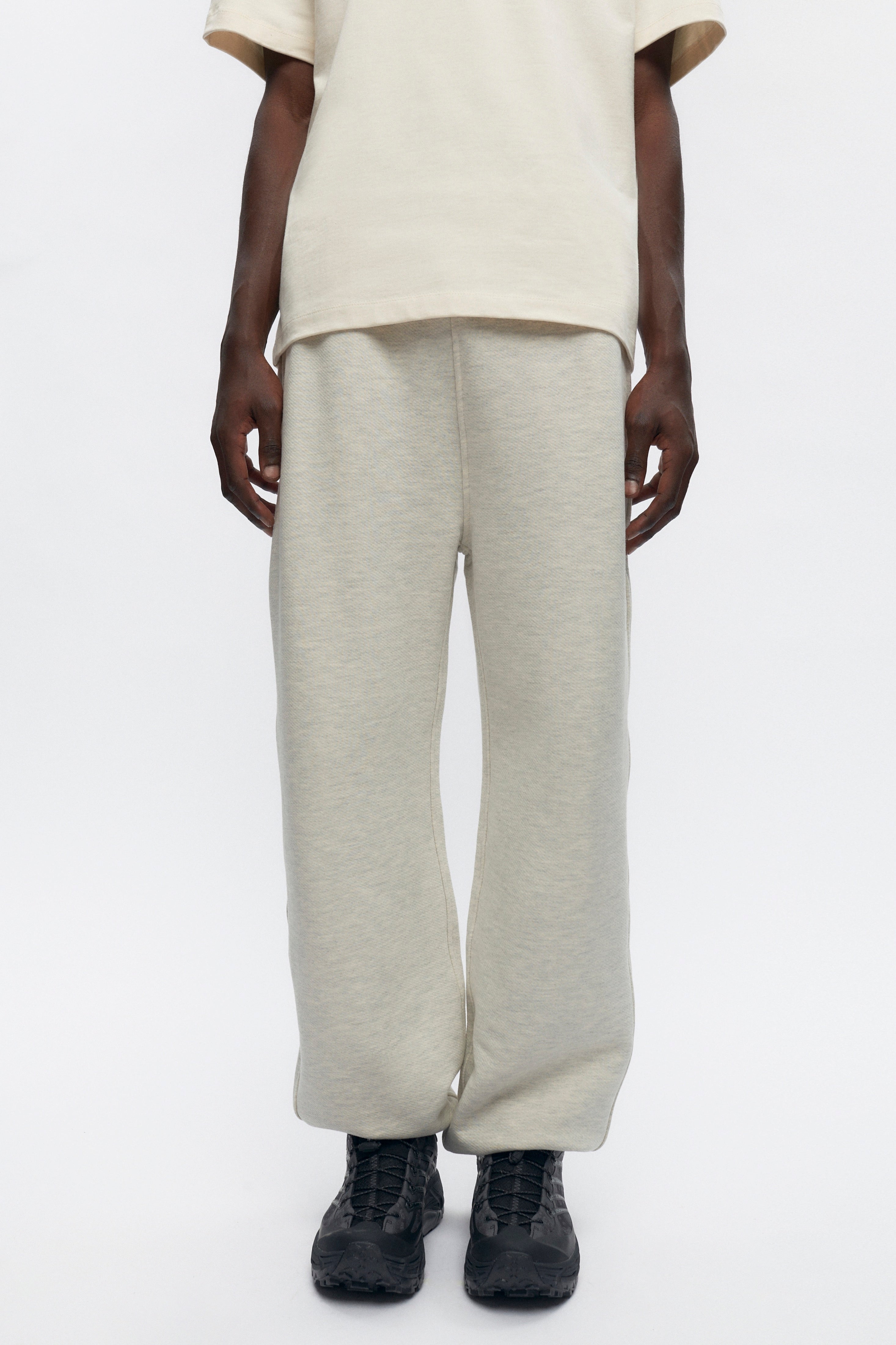 Men's French Terry Jogger in Oat Melange