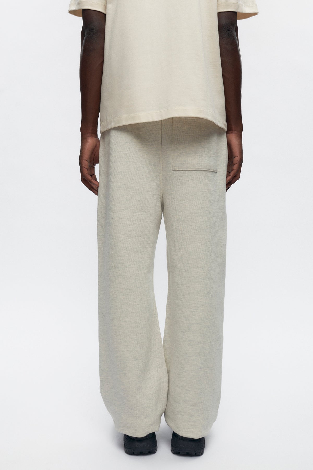 Pantalon de jogging en éponge pour hommes en avoine chiné