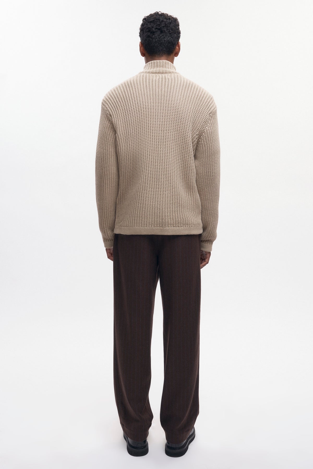 Men's Hadi Zip Sweater in Oat