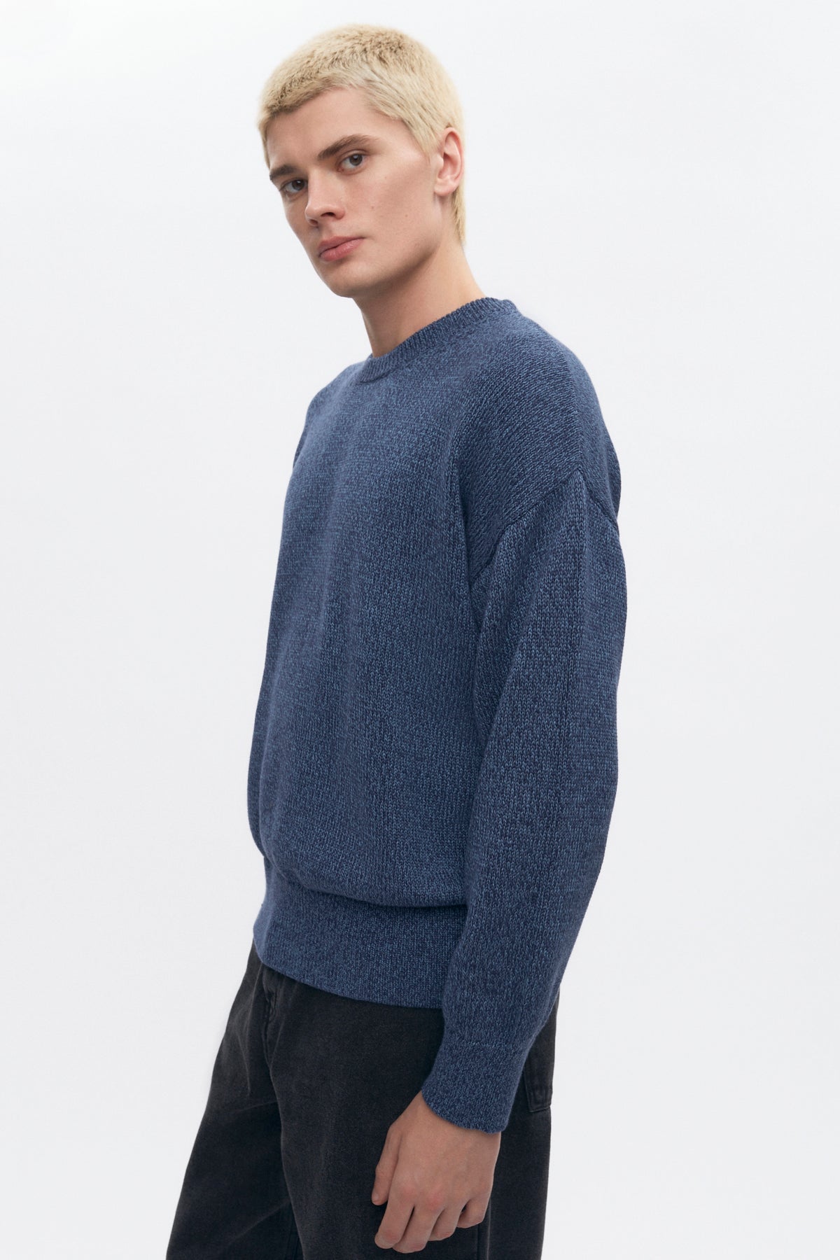 Chandail Hamatah pour homme en bleu chiné