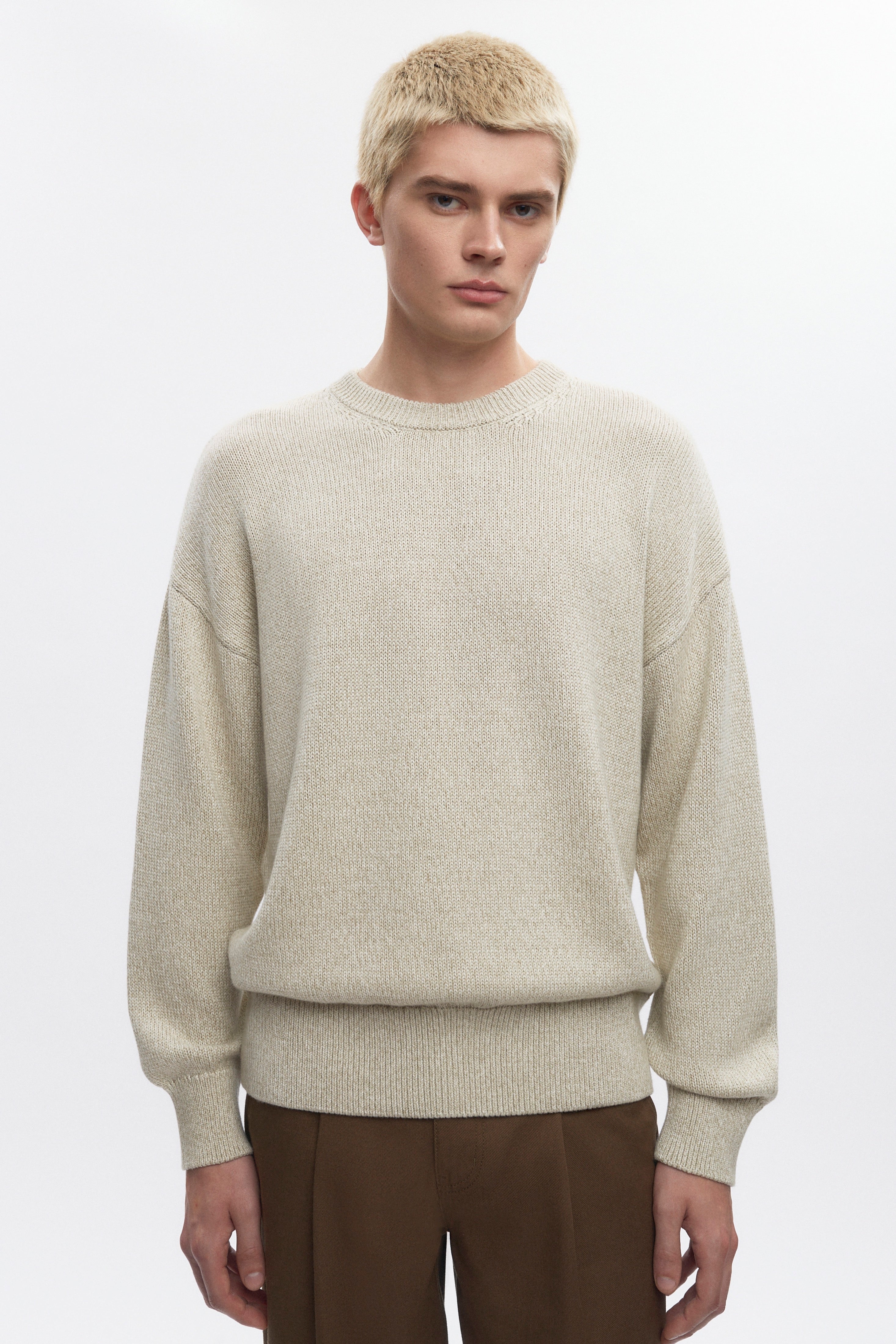 Pull Hamatah pour hommes en avoine chiné
