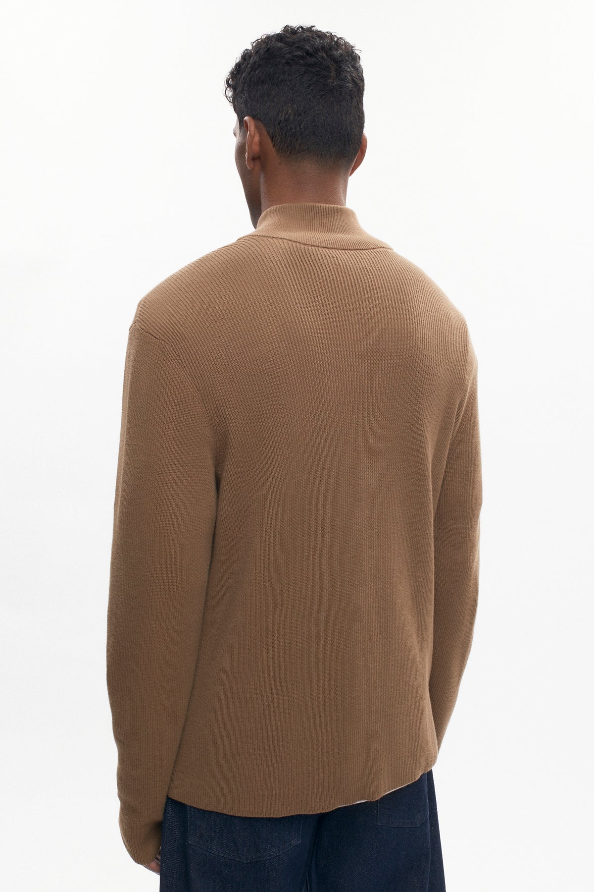 Men's Lightweight Zip Sweater in Otter