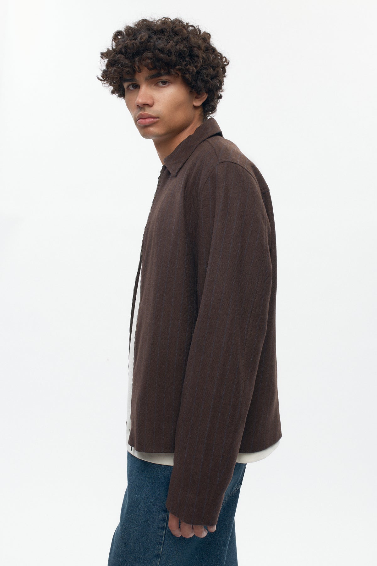 Veste en laine Malik pour homme en graine de café