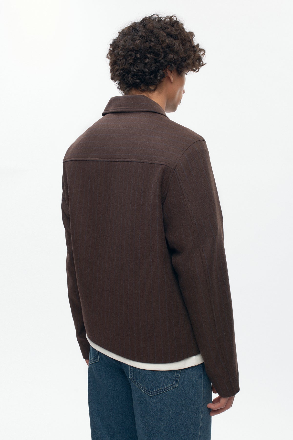 Veste en laine Malik pour homme en graine de café