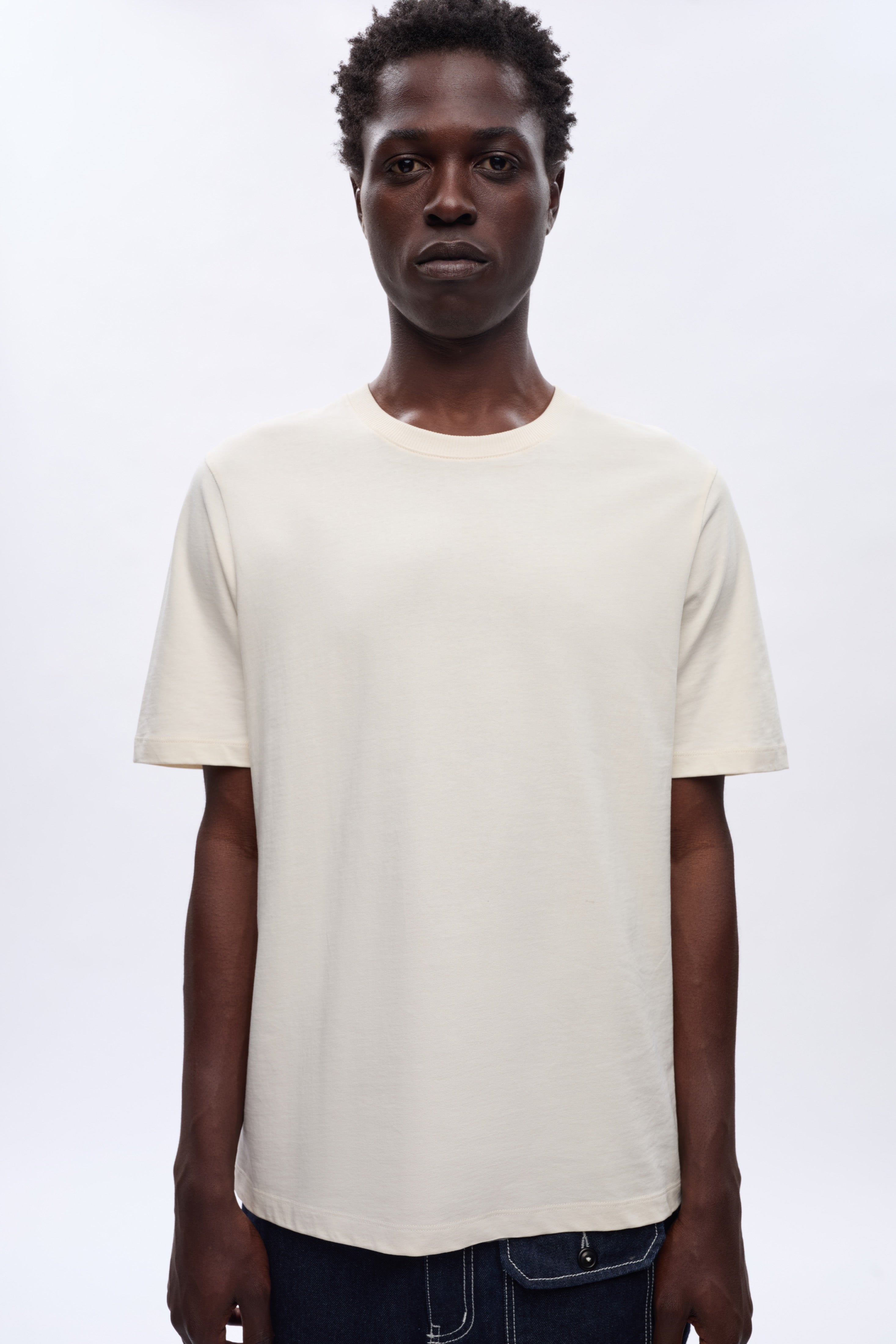T-shirt d'épaisseur moyenne pour hommes en naturel