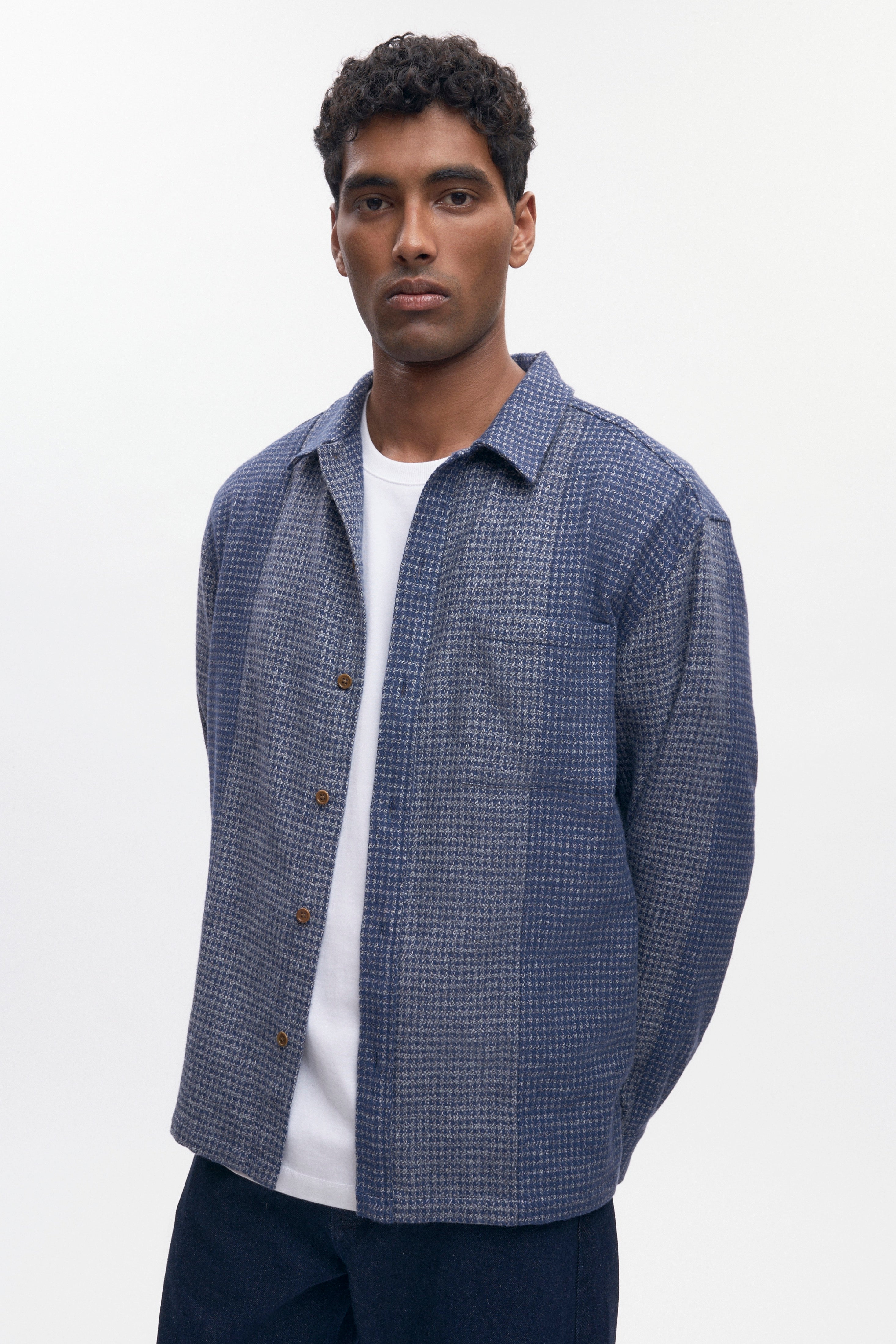 Chemise Misr pour hommes en bleu mélangé