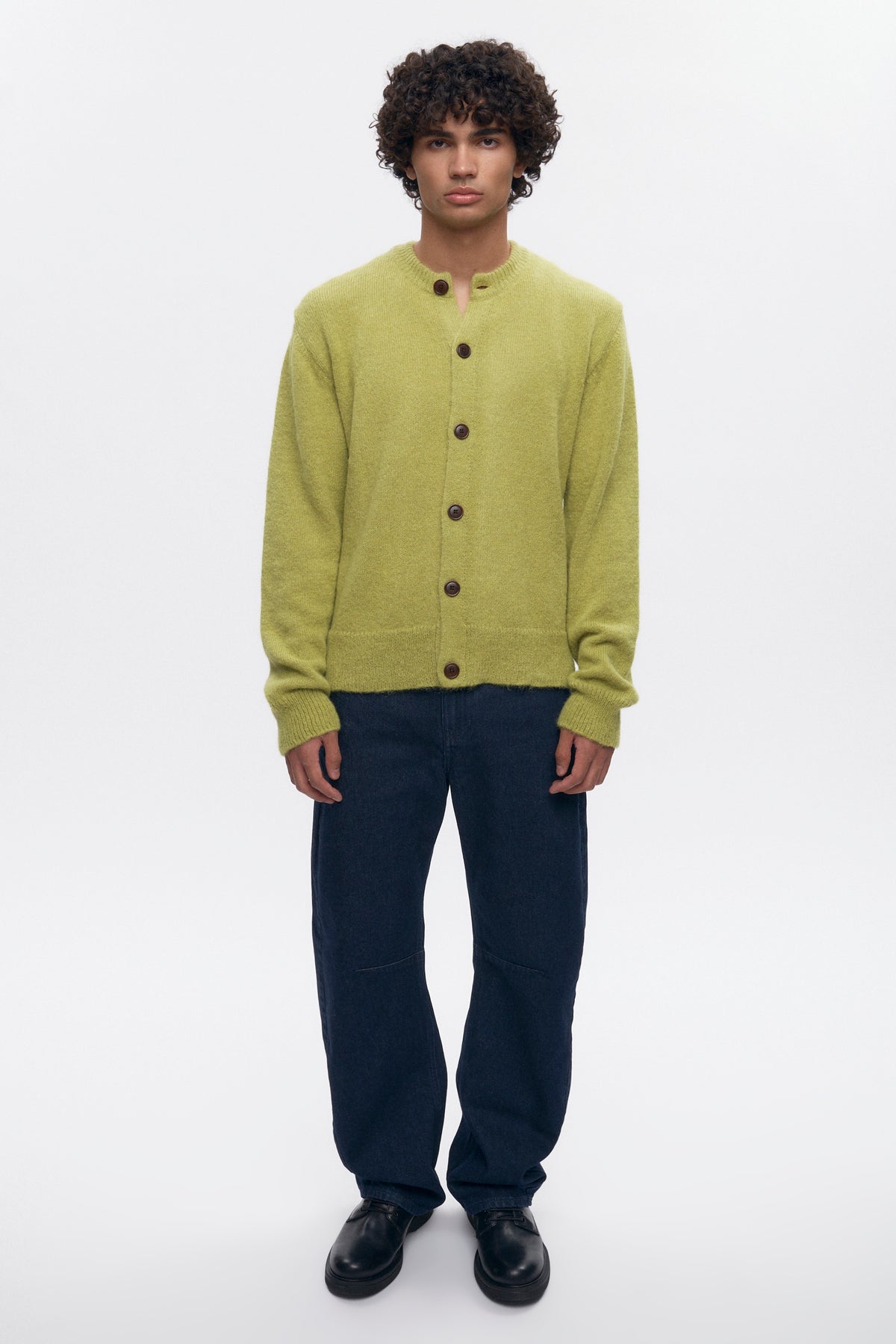 Cardigan Noor Fuzzy pour homme en hazel