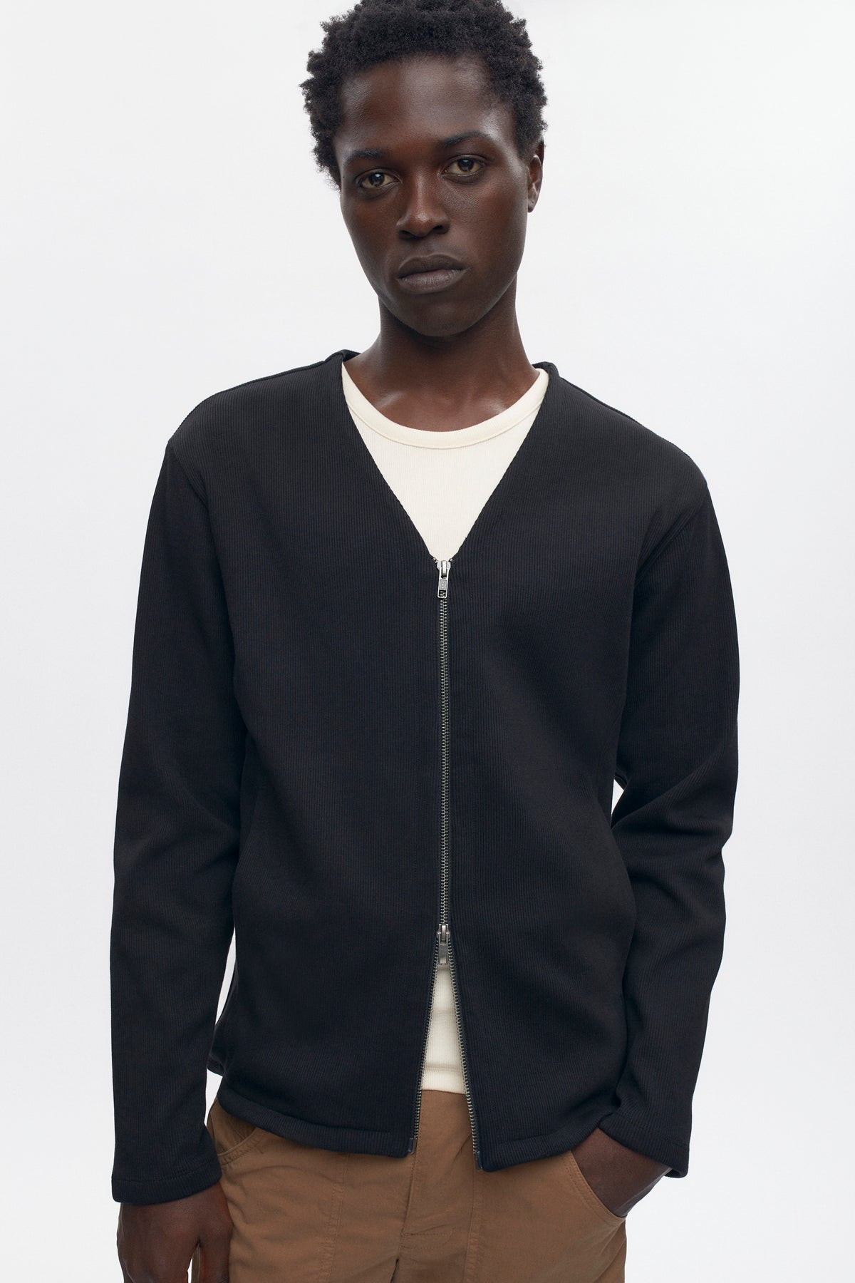 Men's Thebes Cardigan in Black