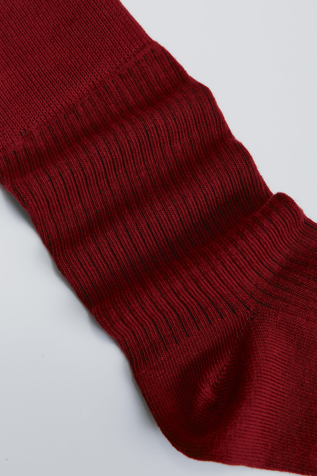 Chaussettes côtelées en carmin