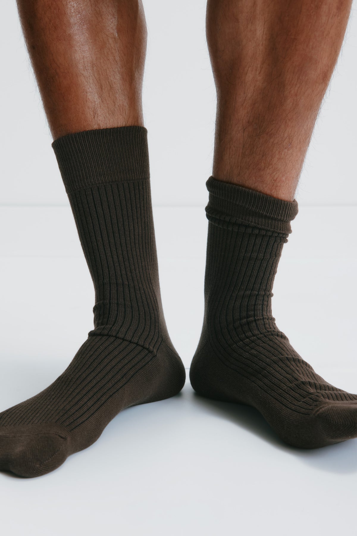 Rib Socks in Walnut