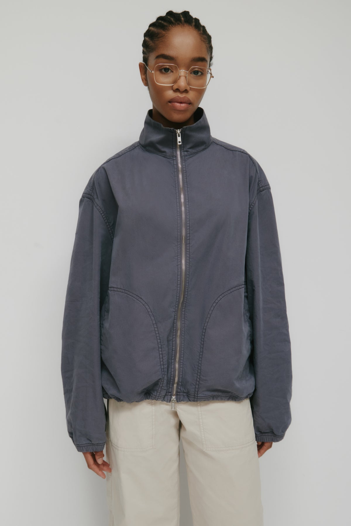 Veste à col montant Tefnut pour homme en lavande cendrée