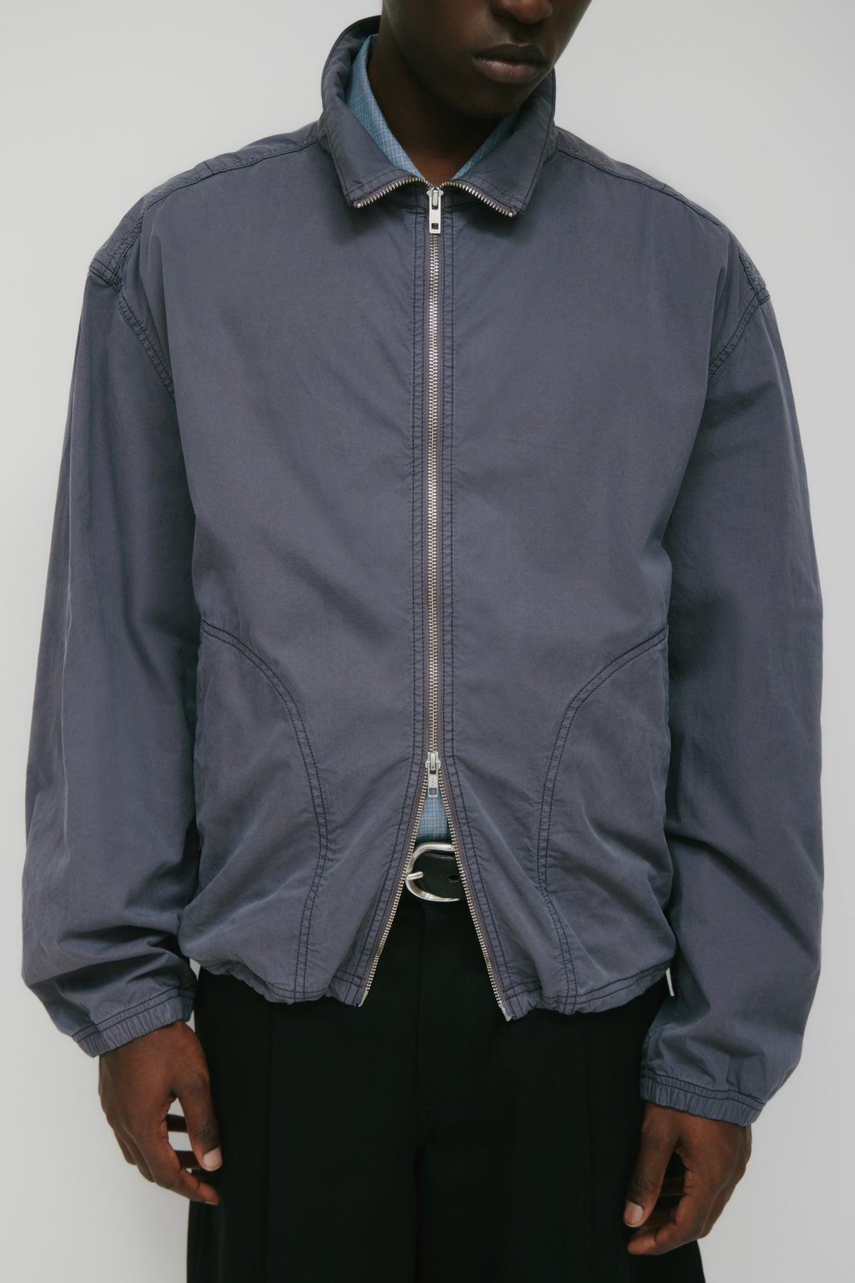 Veste à col montant Tefnut pour homme en lavande cendrée