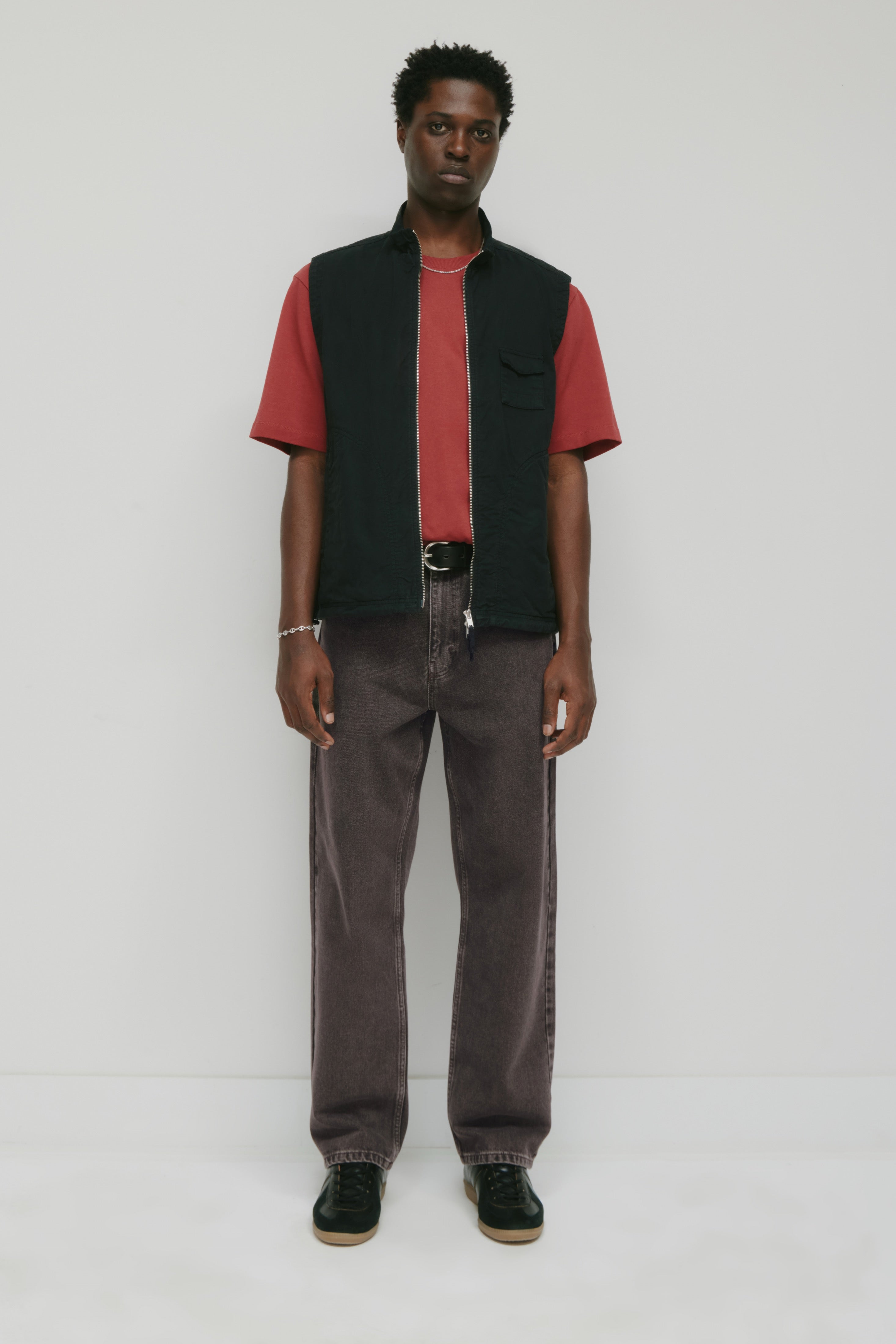 Veste à col montant Tefnut pour homme en noir
