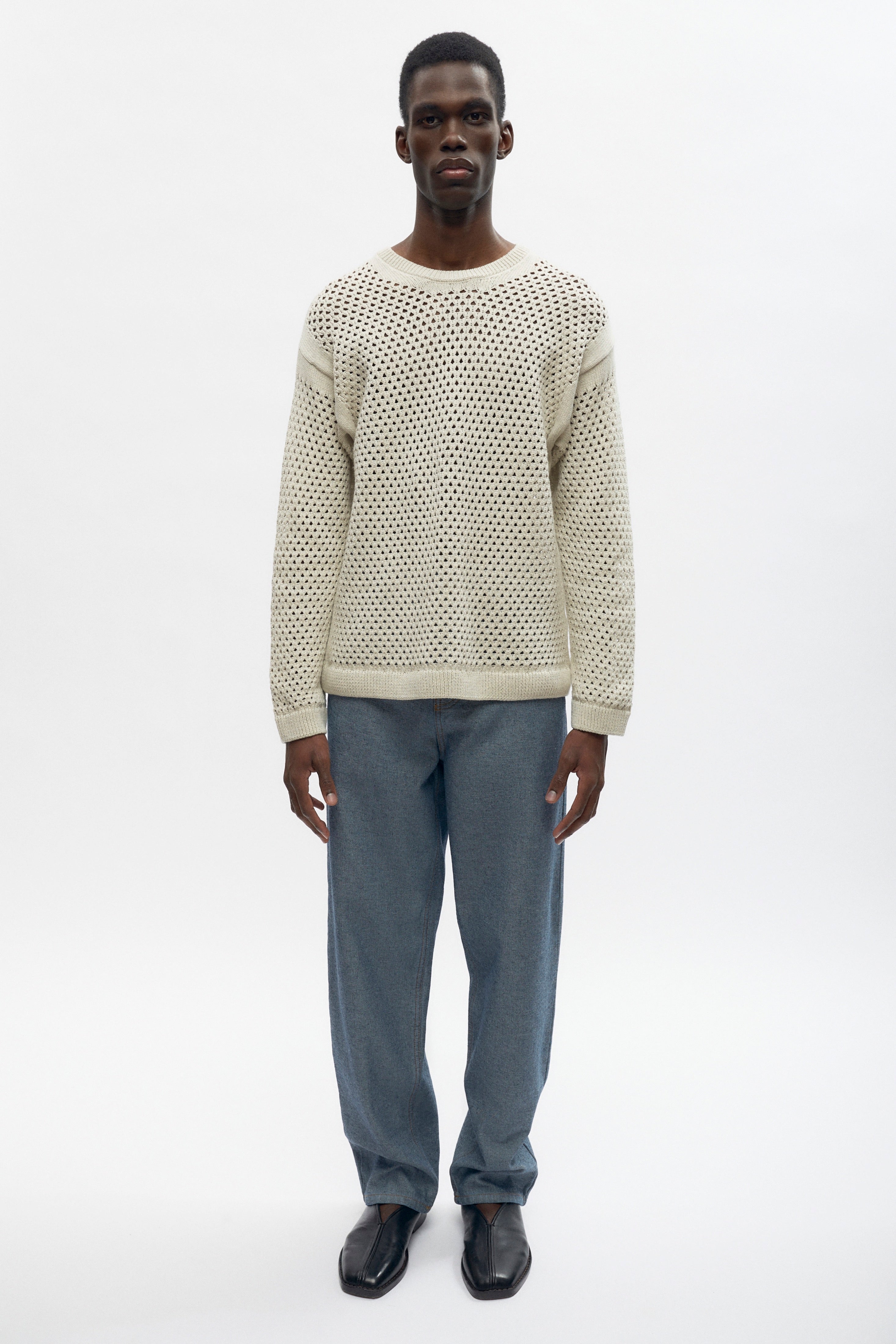 Jean Antifit en denim envers