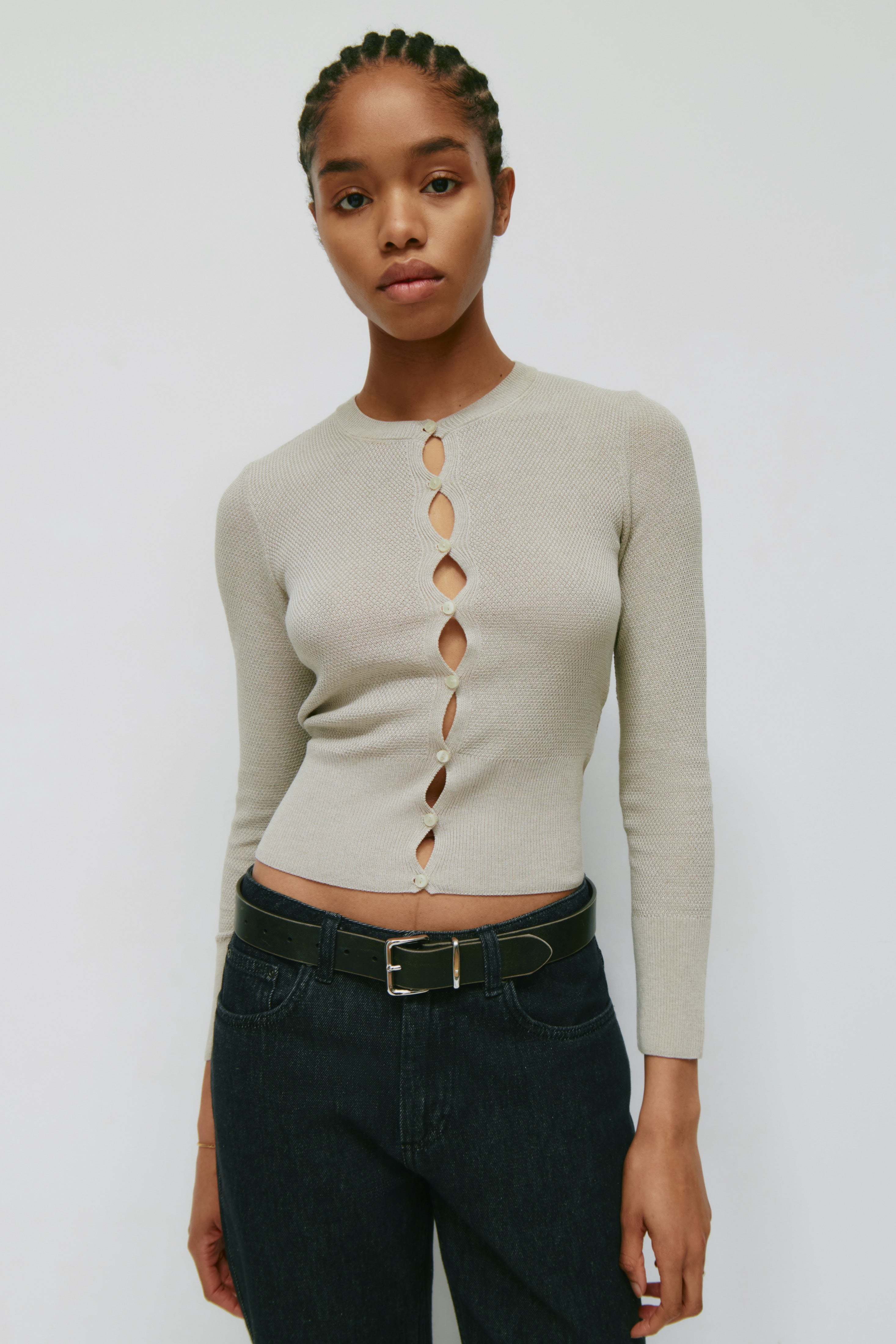 Cardigan Kenza Kissing pour femme en lino