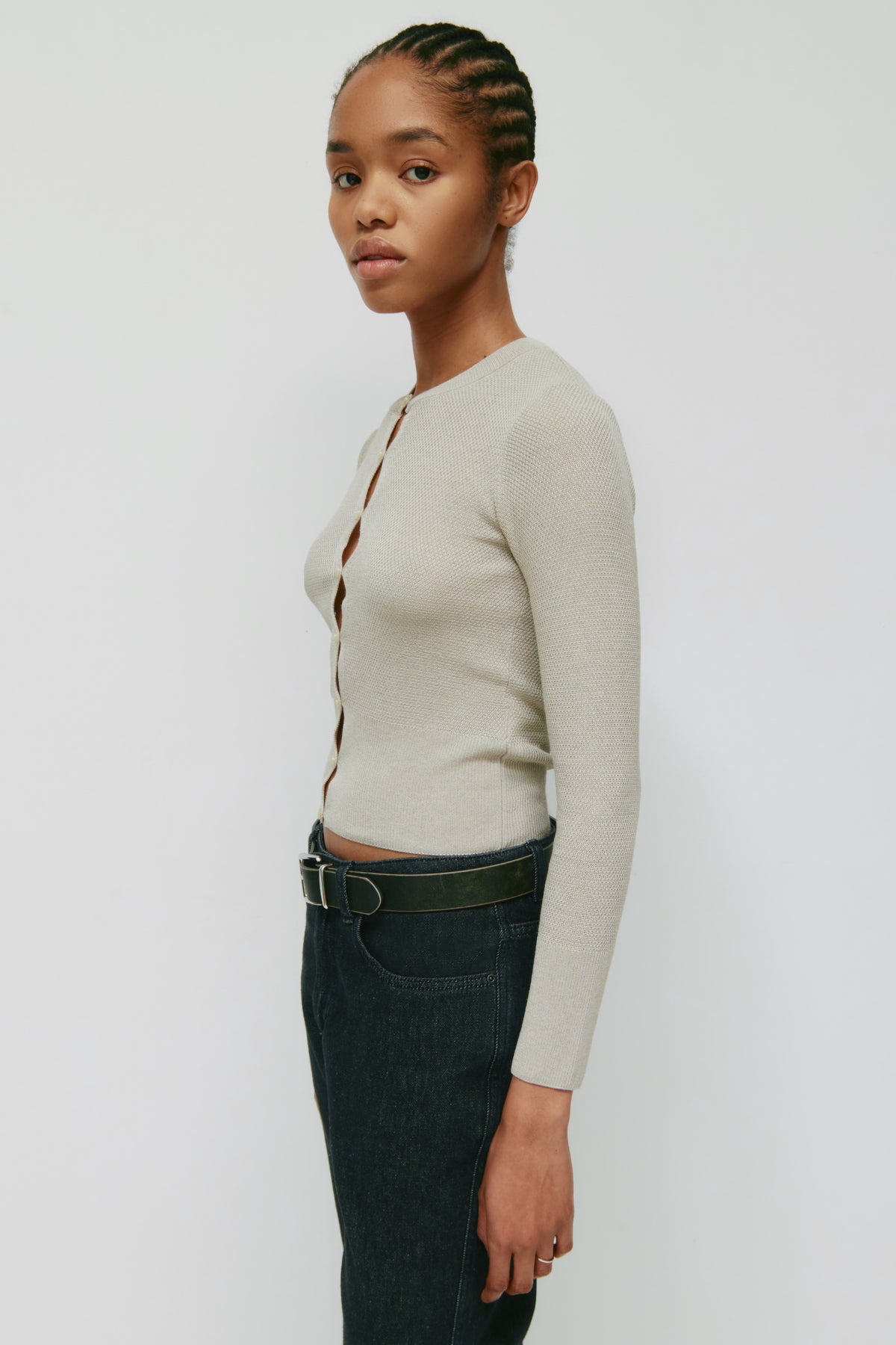Cardigan Kenza Kissing pour femme en lino