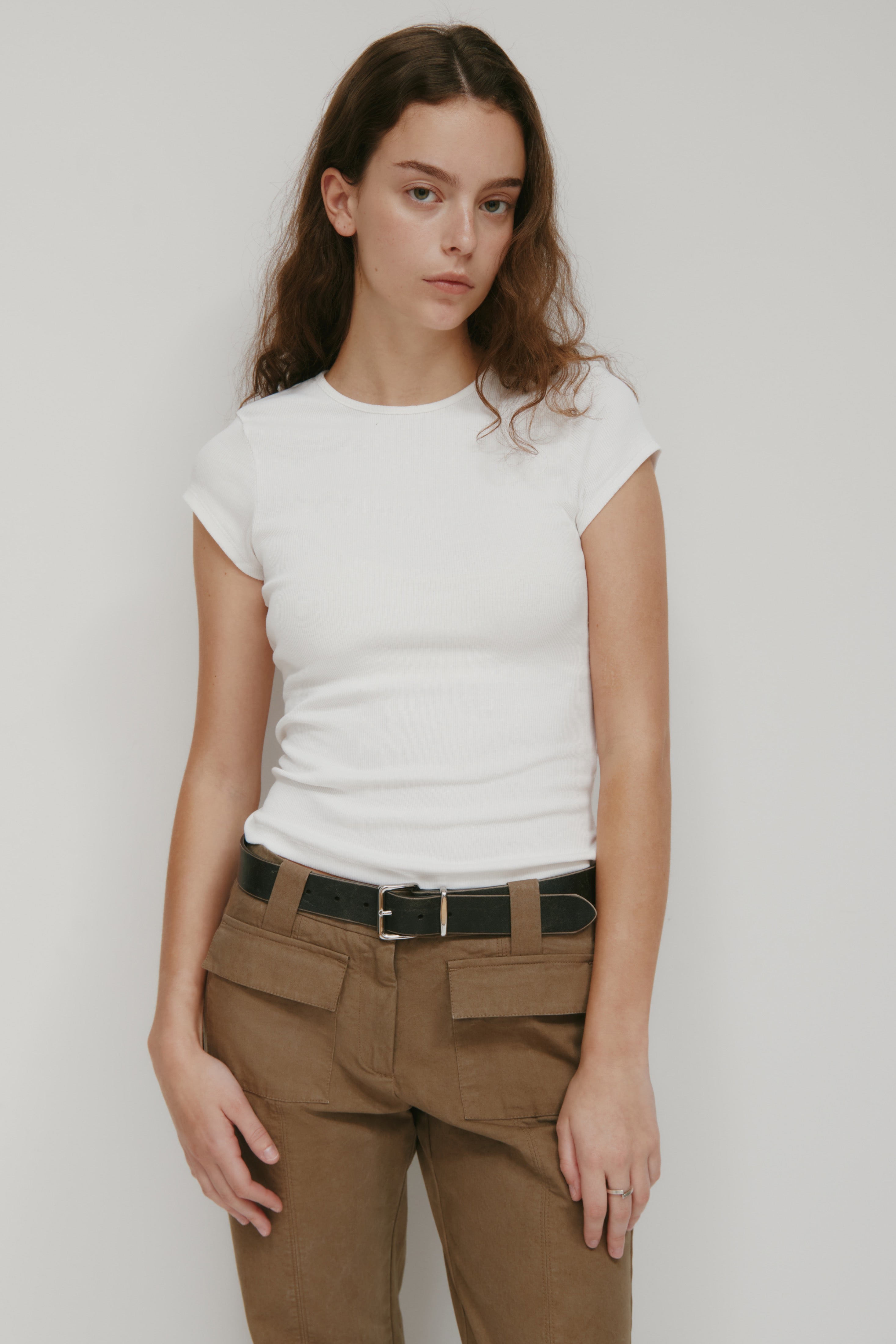 T-shirt 90's pour femme en blanc