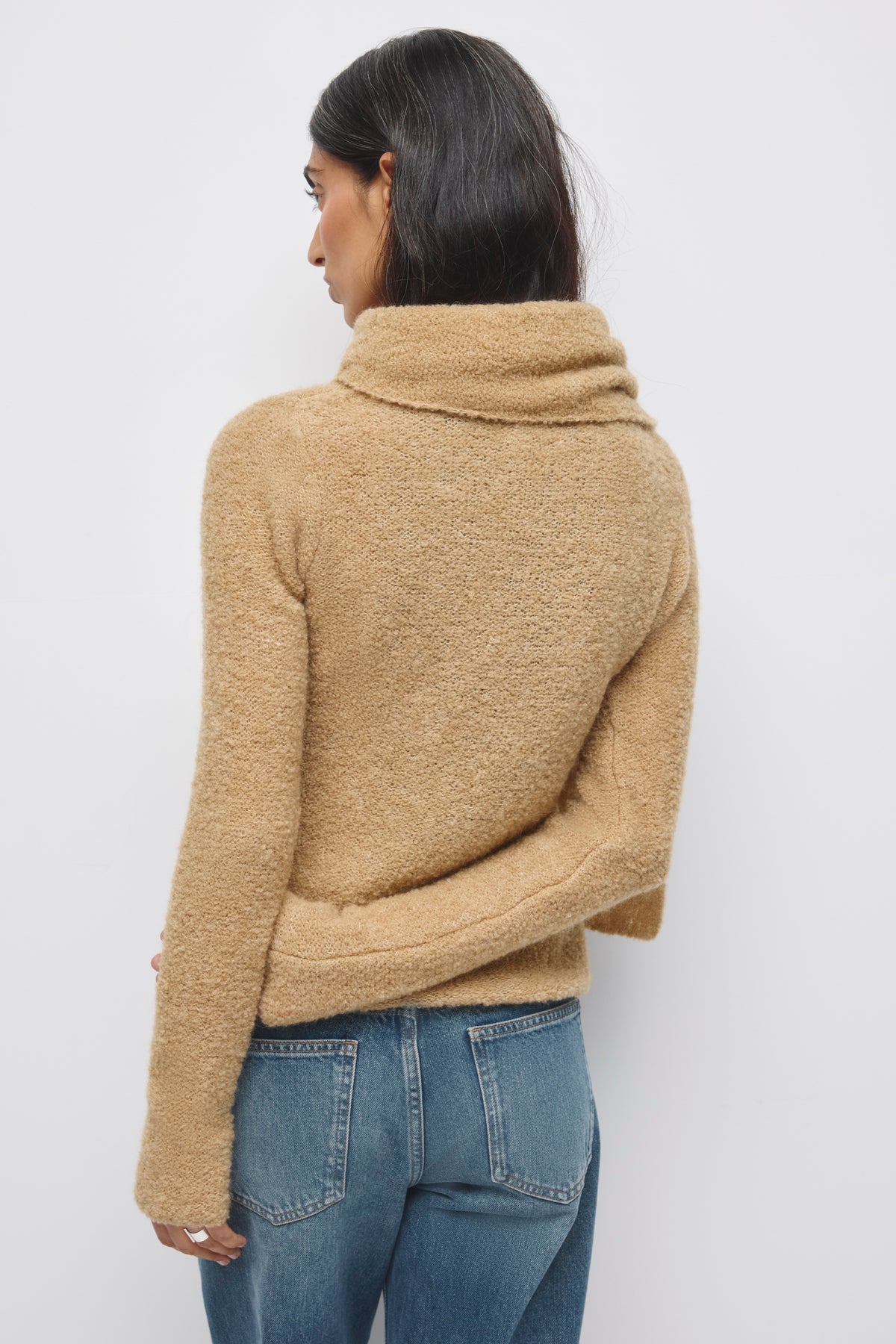 Women's Aliya Cape Sweater in Taupe Mix