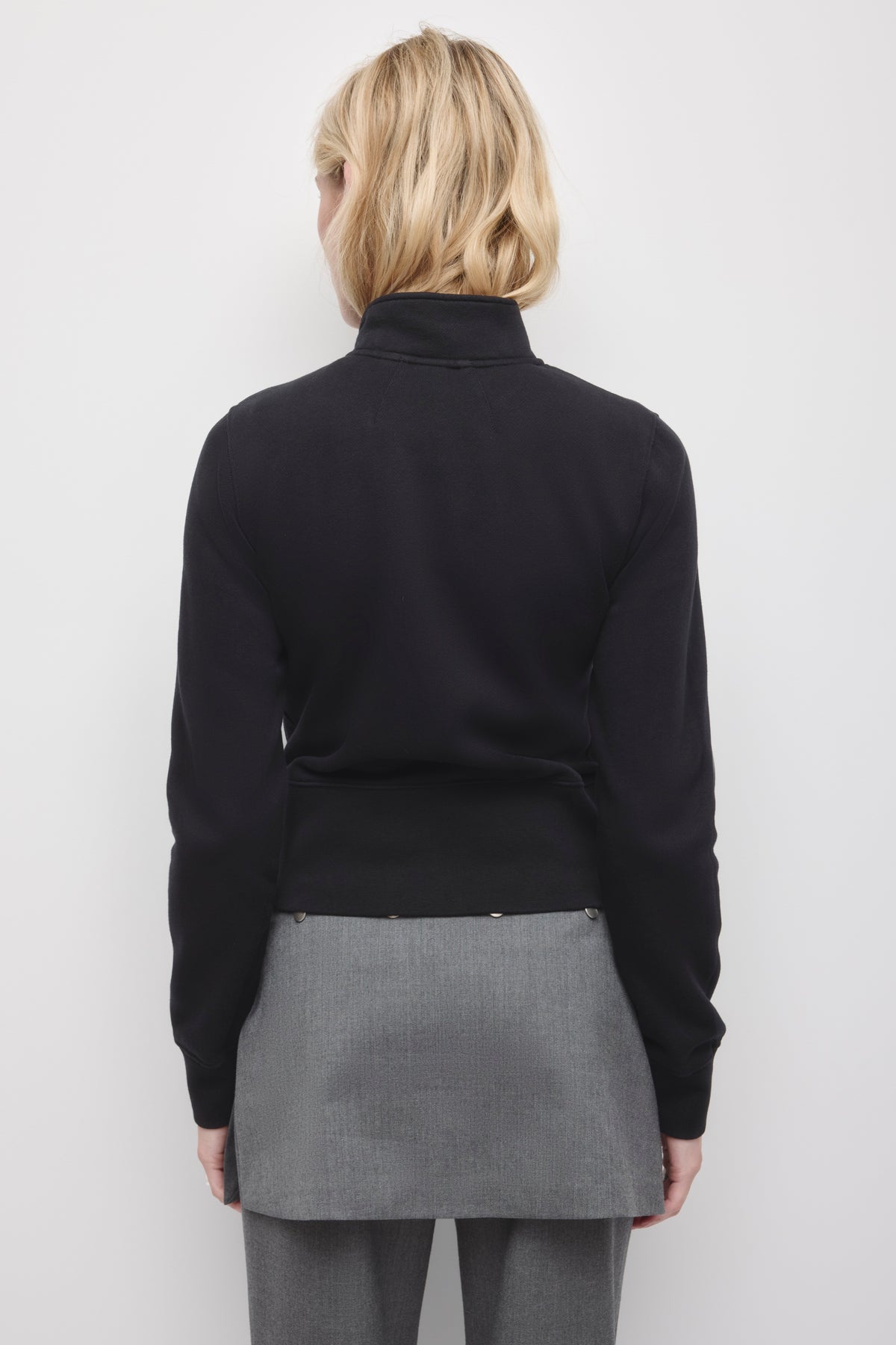 Women's Asymmetric Track Jacket in Black