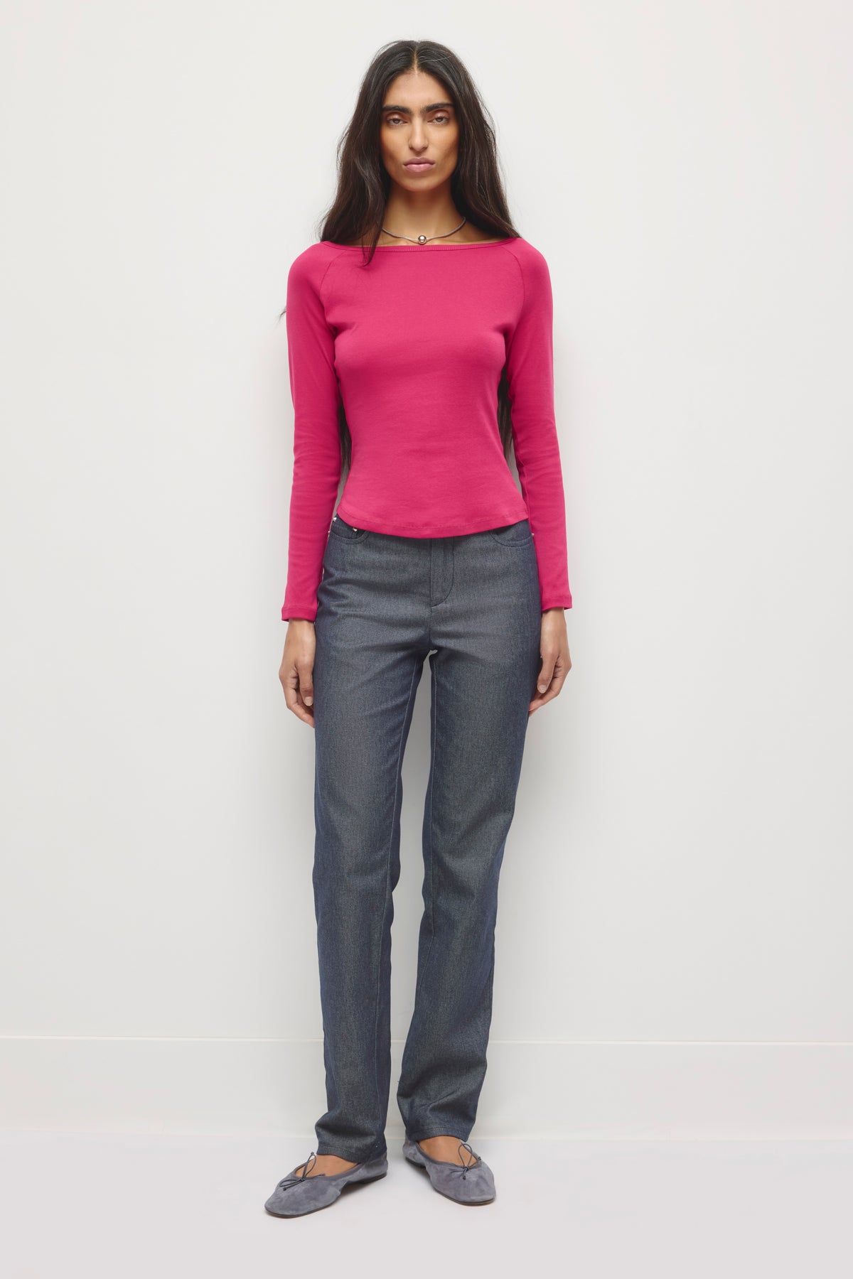 Women's Baseball Longsleeve in Sangria