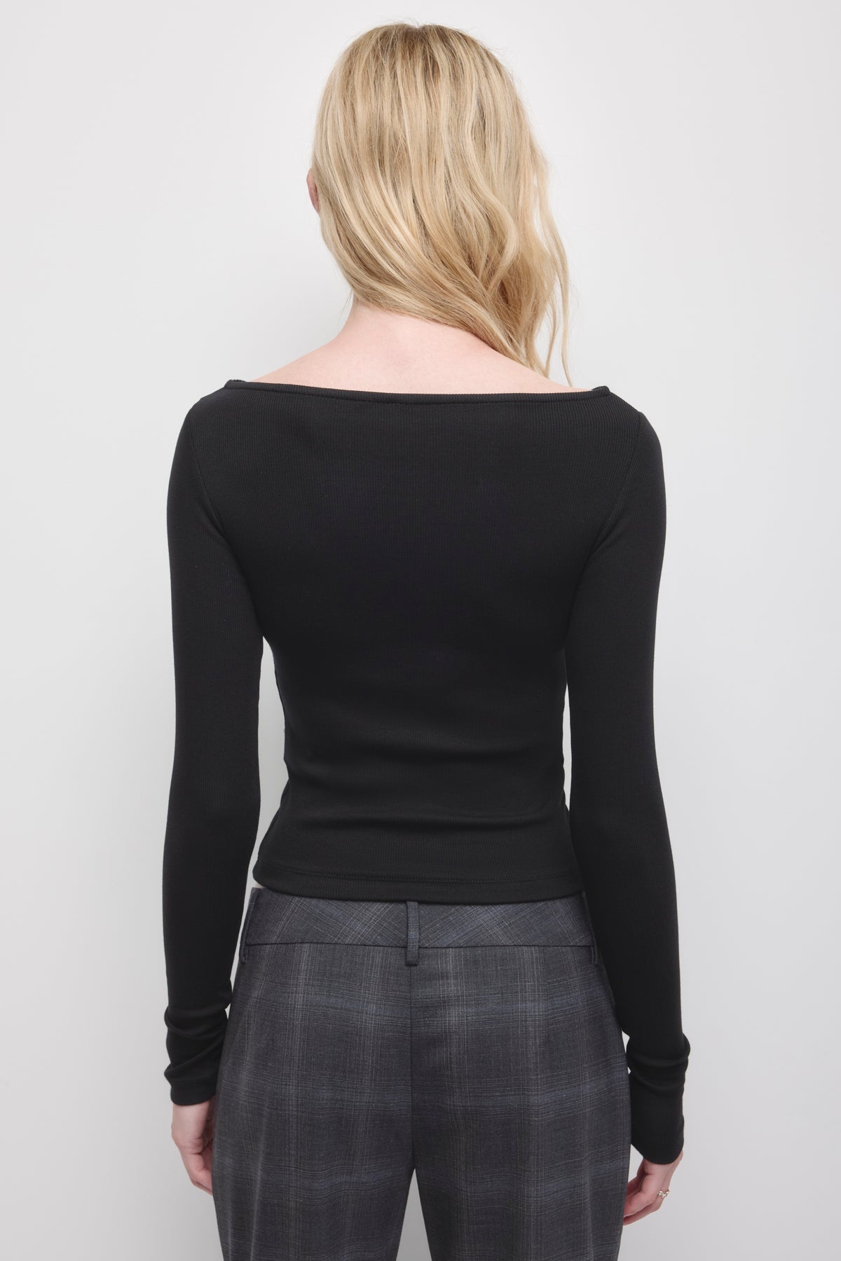 Women's Boatneck Cardigan in Black