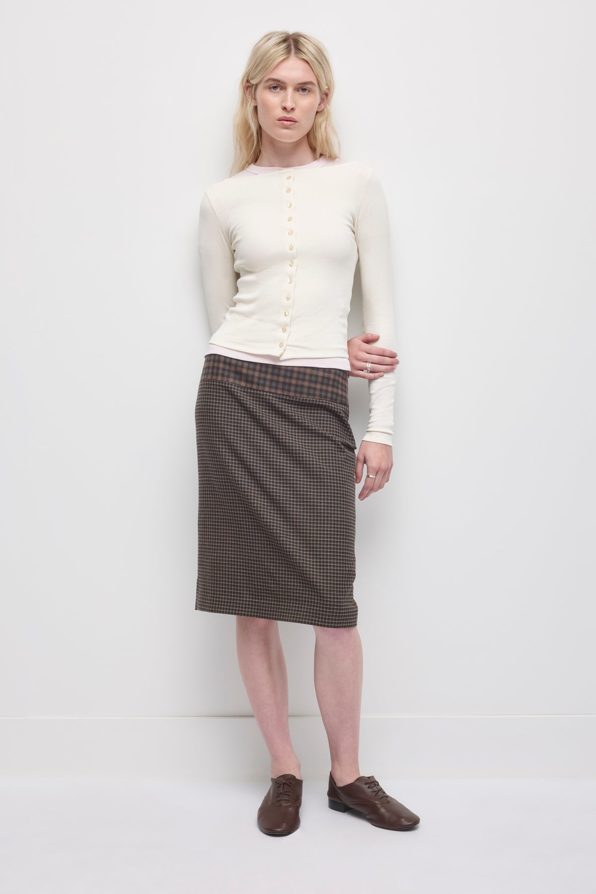 Women's Boatneck Cardigan in Marshmallow