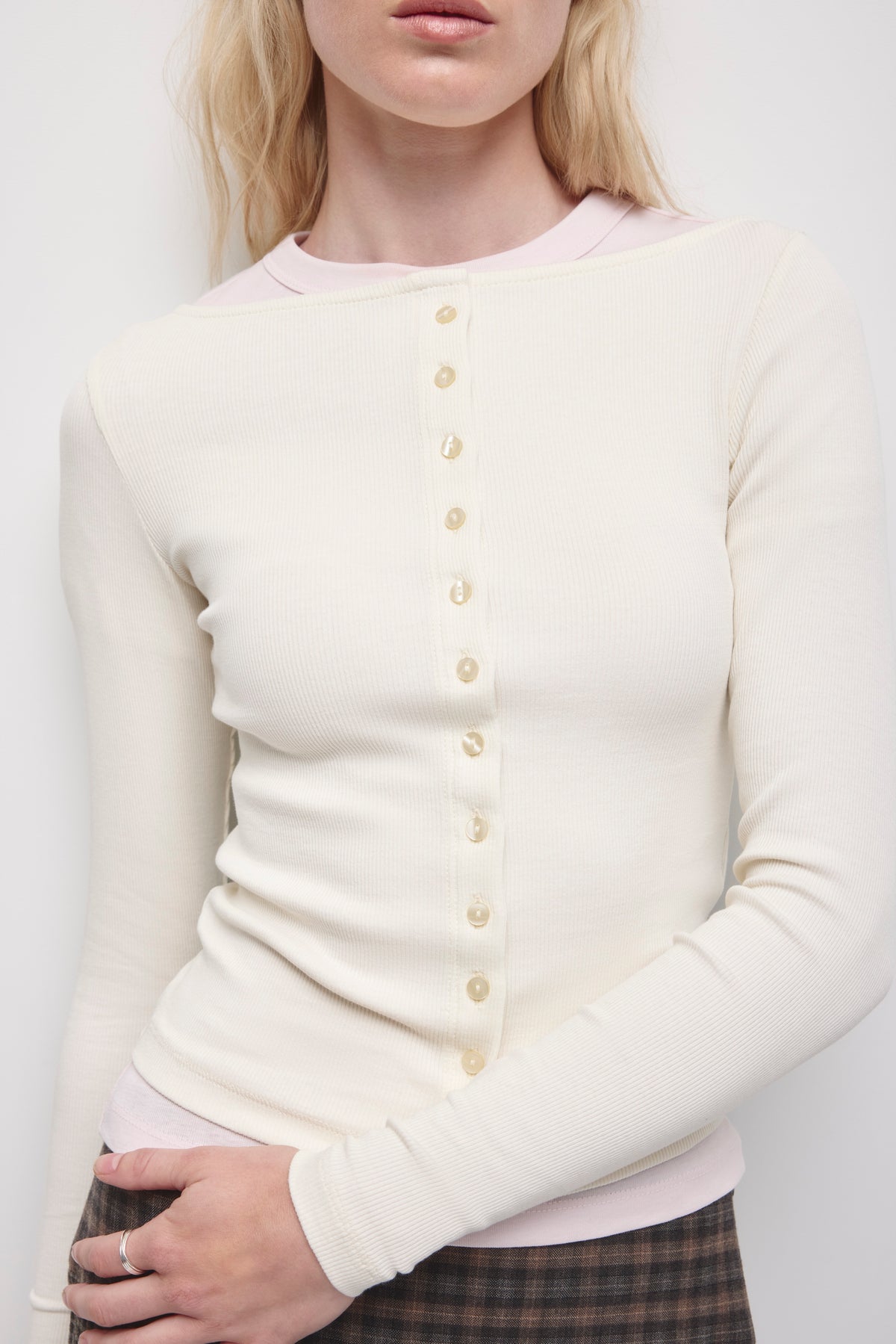 Women's Boatneck Cardigan in Marshmallow
