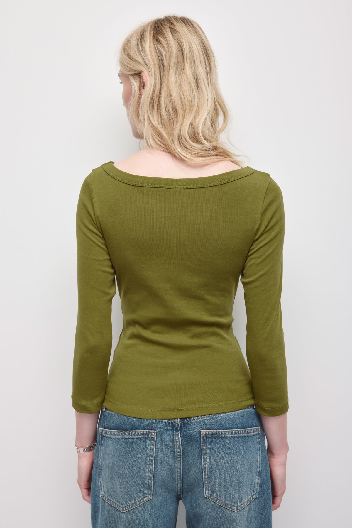 Women's Boatneck 3/4 Sleeve Top in Cardamom