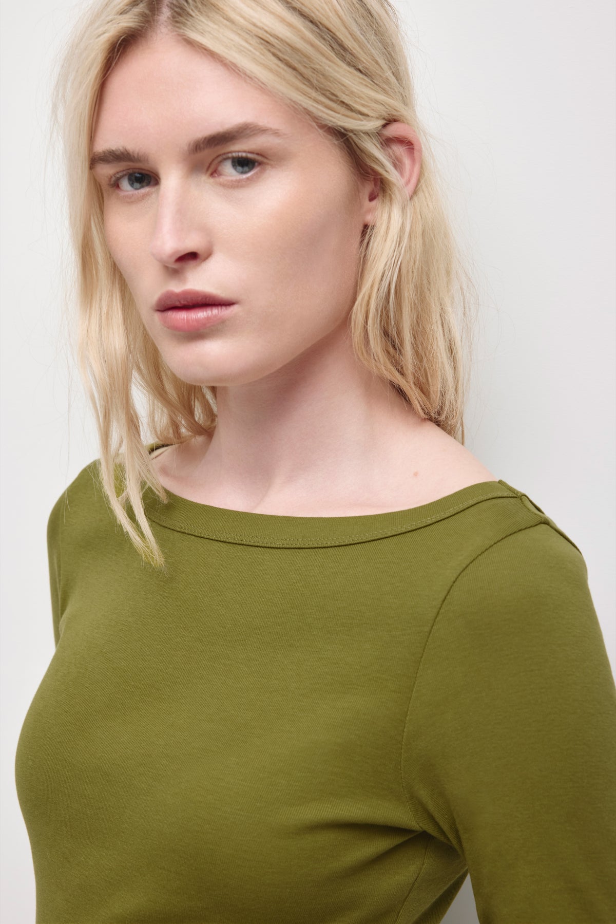 Women's Boatneck 3/4 Sleeve Top in Cardamom