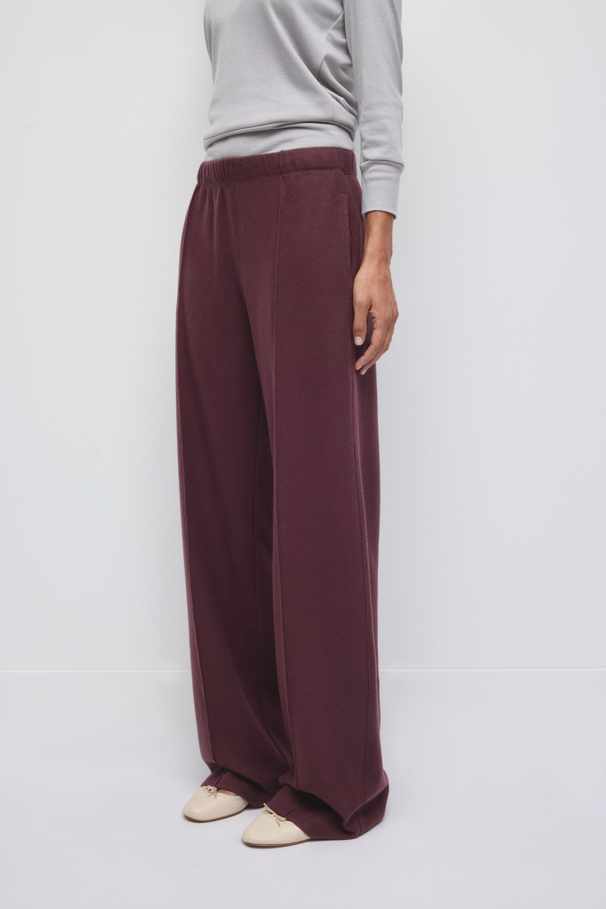 Women's Cozy Track Pant in Chocolate Plum